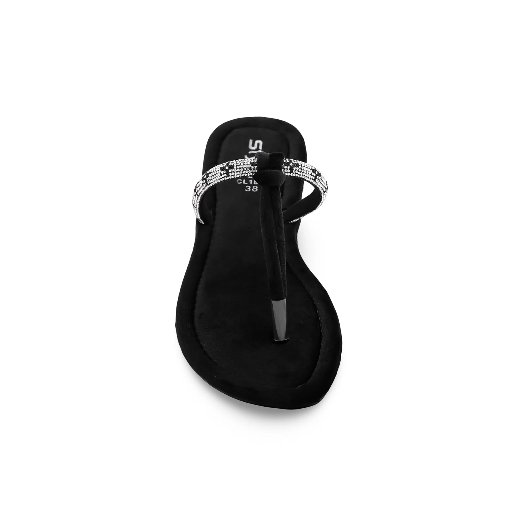 Black Casual Chappal CL1819 - Image 4