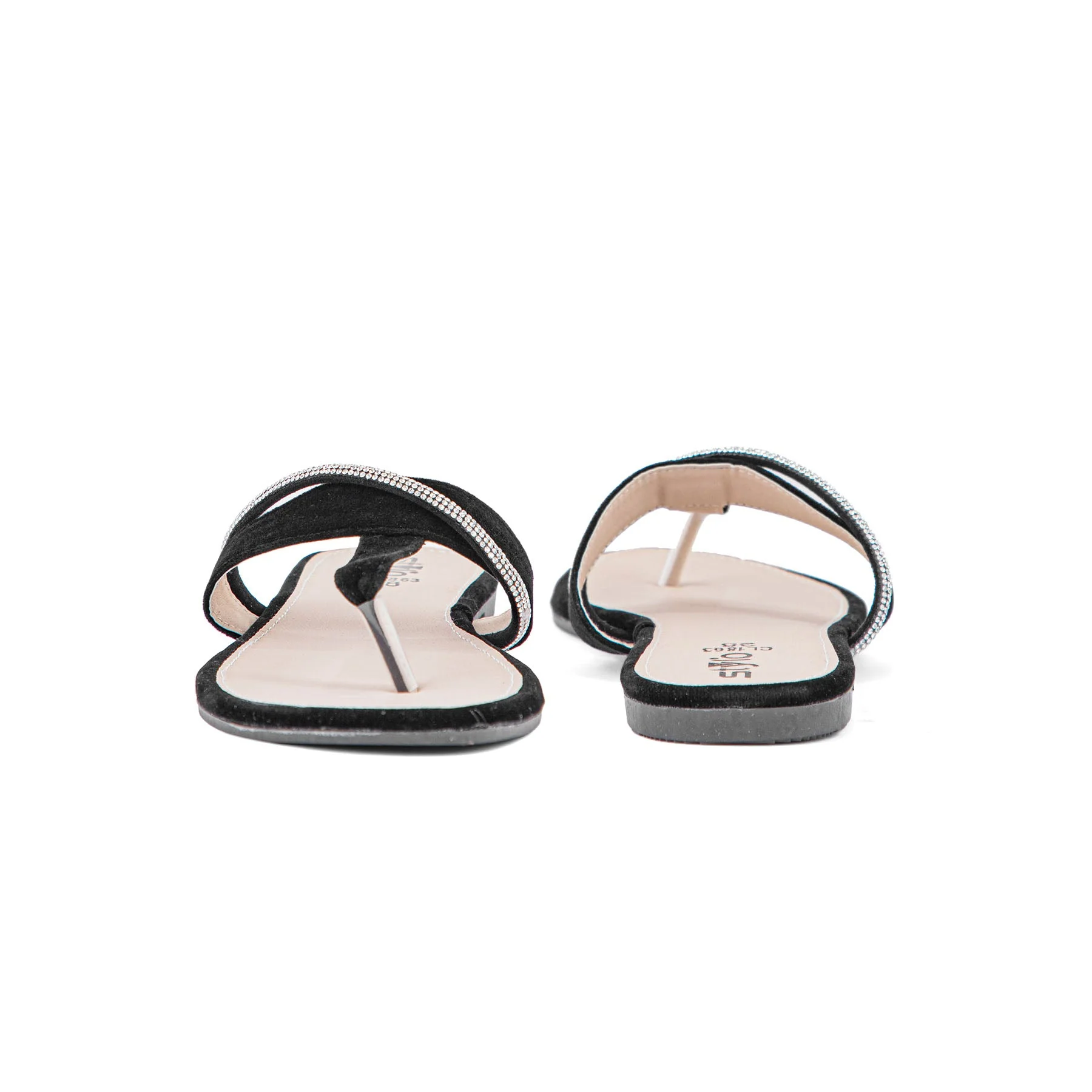 Black Casual Chappal CL1863 - Image 3