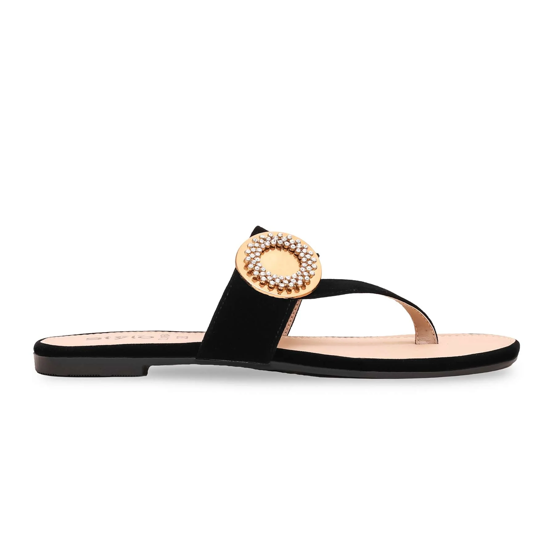 Black Casual Chappal CL1864 - Image 2