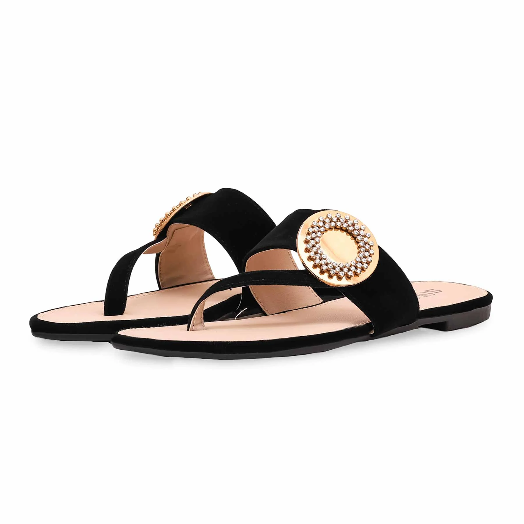 Black Casual Chappal CL1864 - Image 3