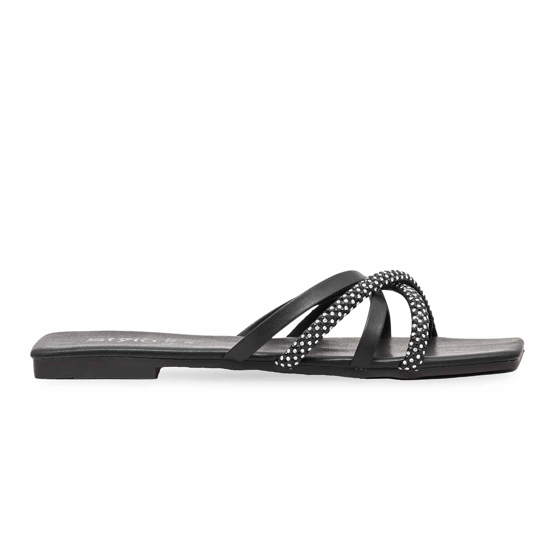 Black Casual Slipper CL1877 - Image 2