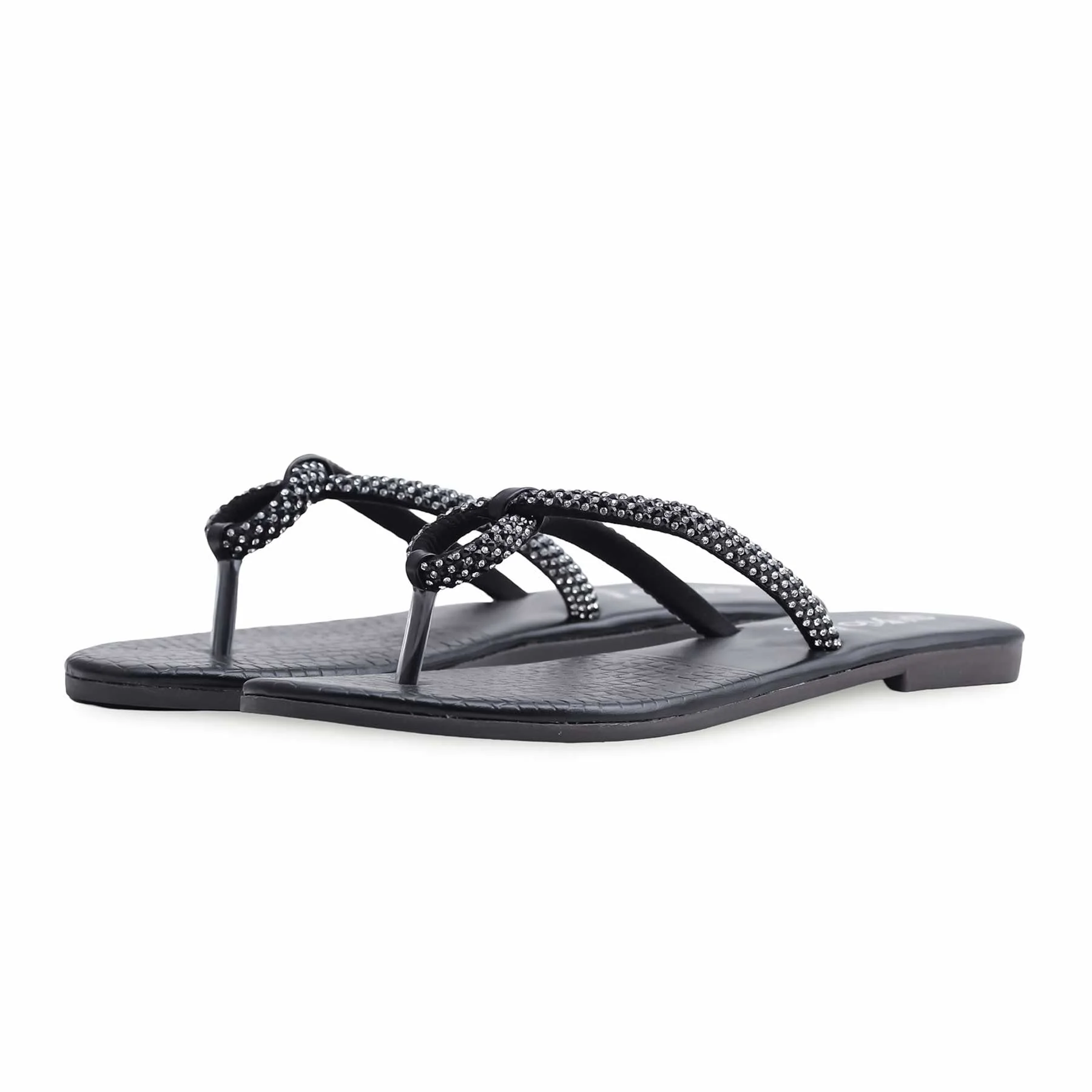 Black Casual Chappal CL1886 - Image 3