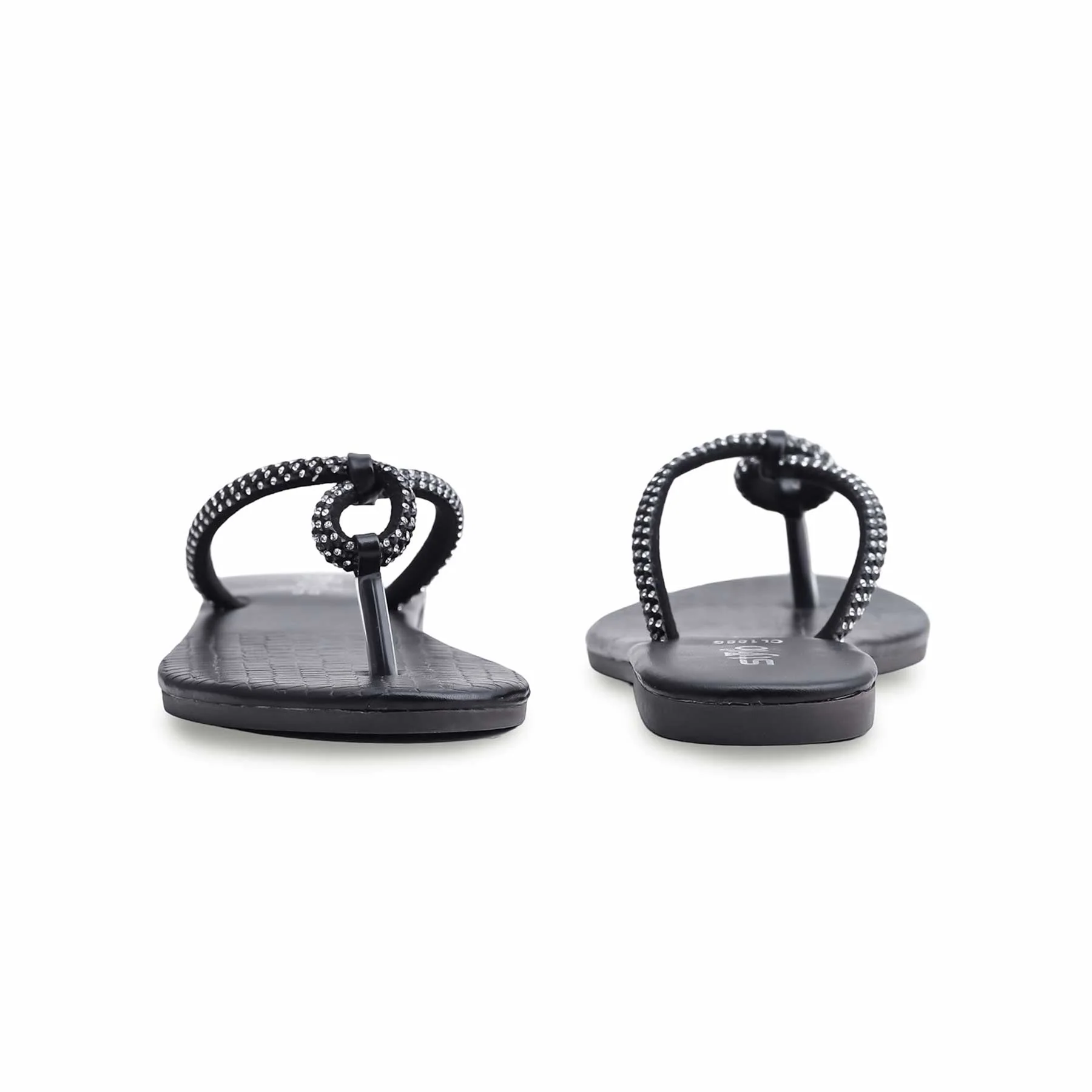 Black Casual Chappal CL1886 - Image 4