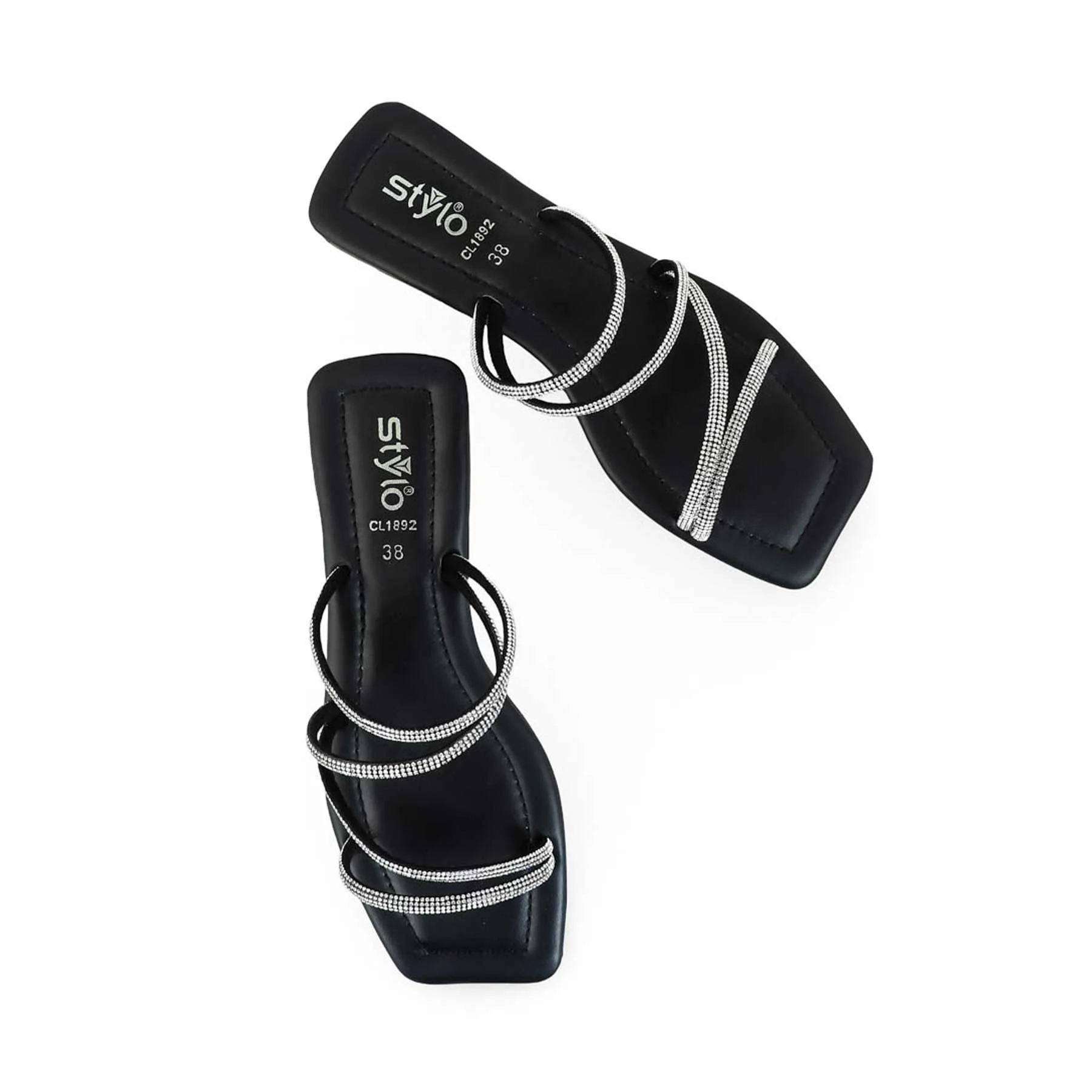 Black Casual Chappal CL1892 - Image 5