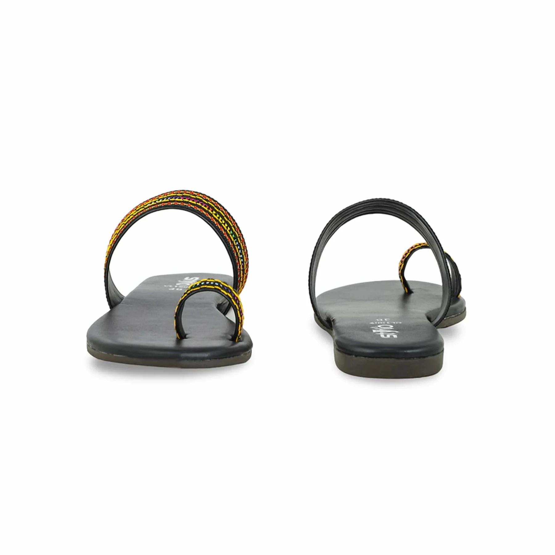 Black Casual Chappal CL1907 - Image 4
