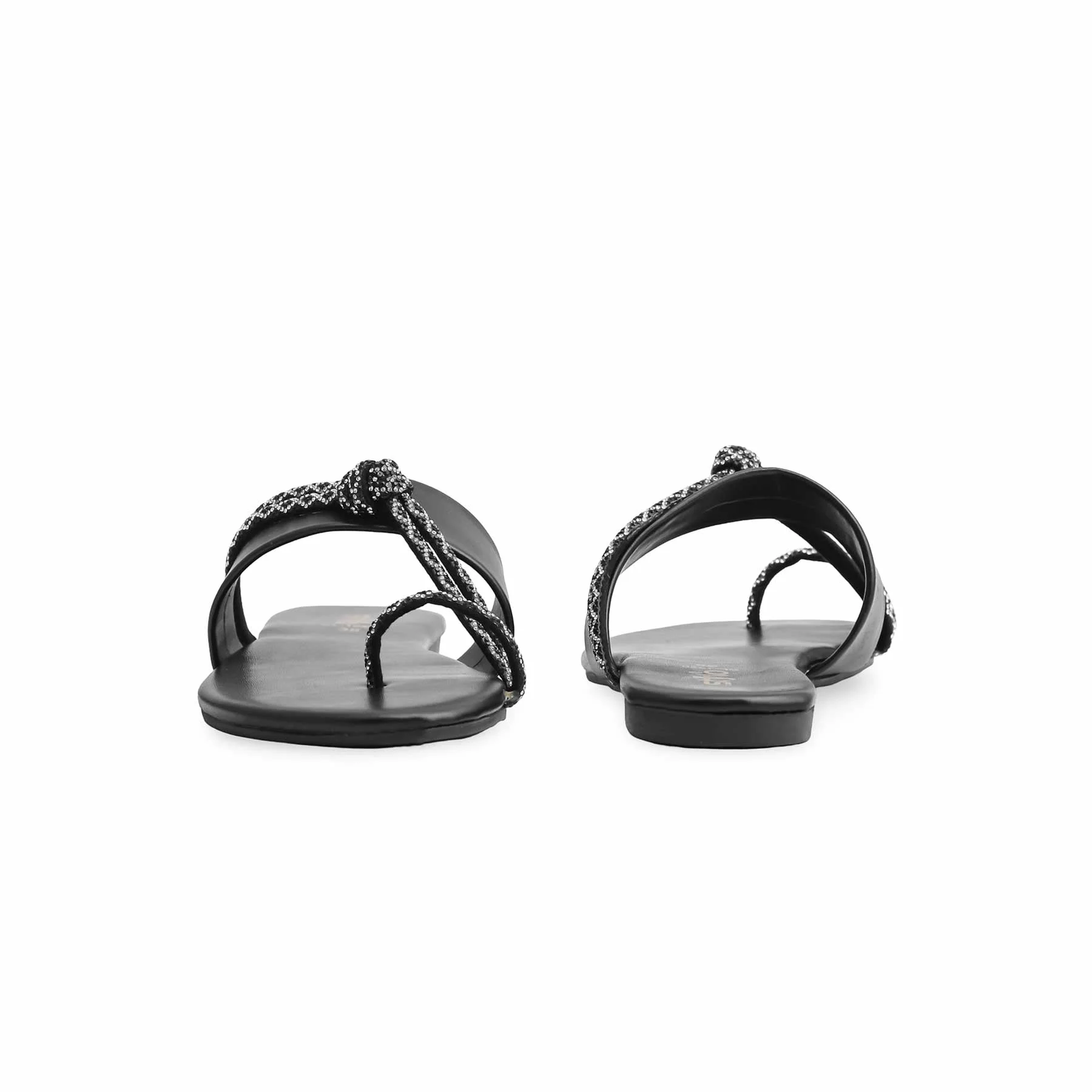 Black Casual Chappal CL1920 - Image 3