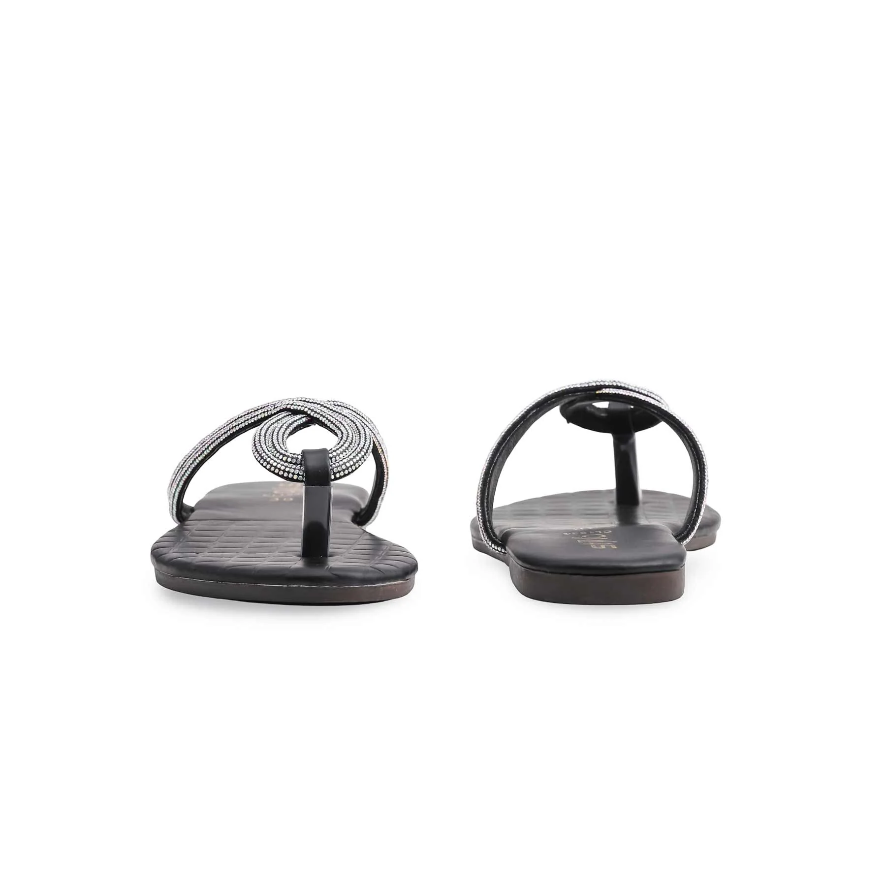 Black Casual Chappal CL1934 - Image 3