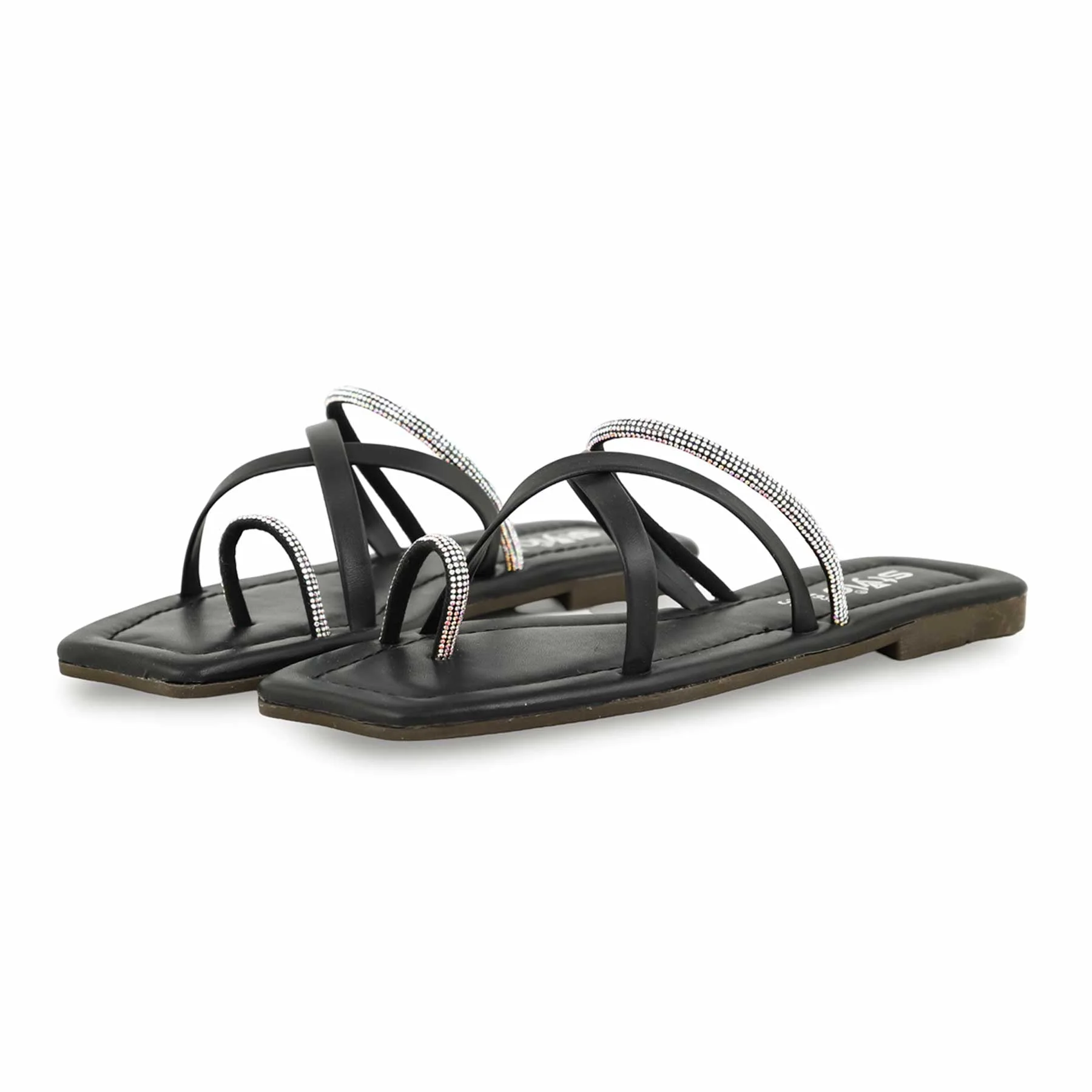 Black Casual Chappal CL1936 - Image 4