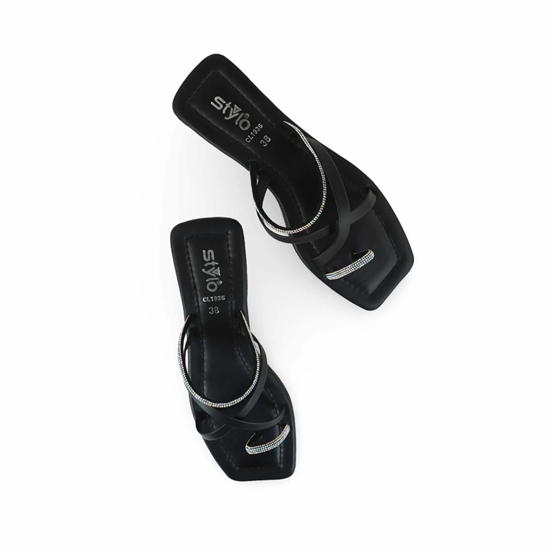 Black Casual Chappal CL1936 - Image 6
