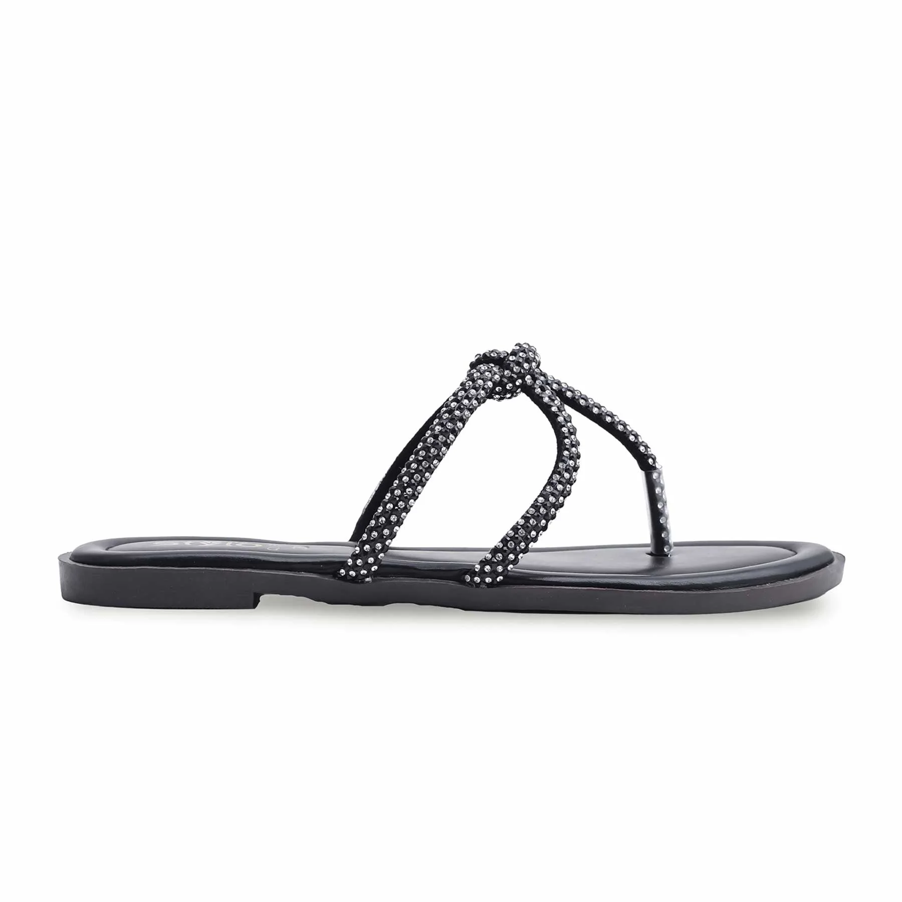 Black Casual Chappal CL1938 - Image 2