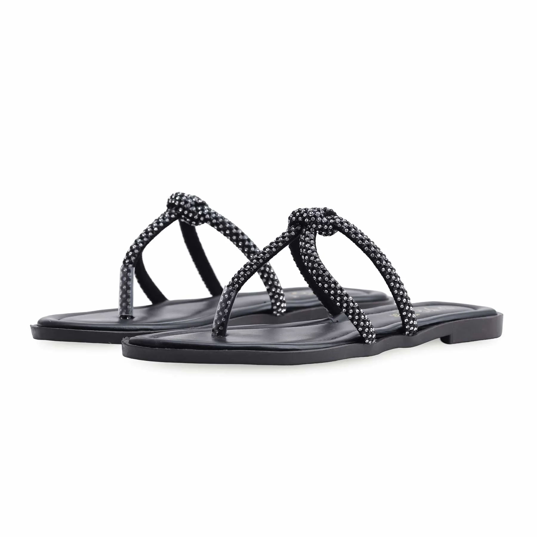 Black Casual Chappal CL1938 - Image 3