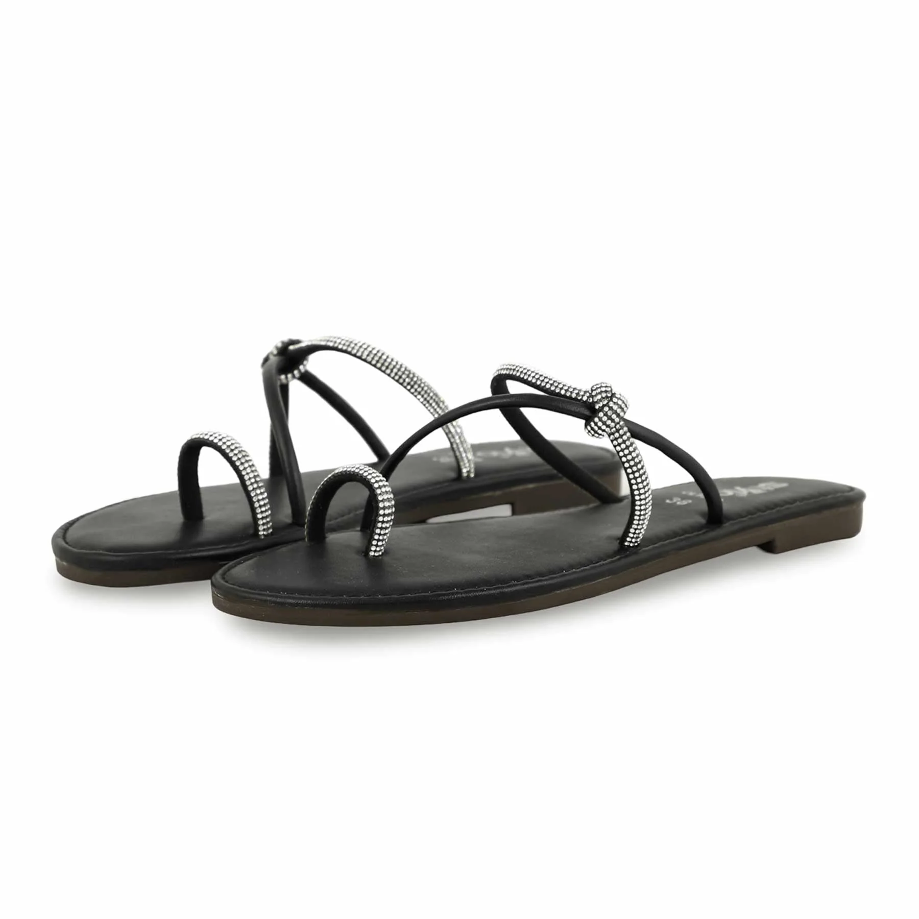 Black Casual Chappal CL1948 - Image 3