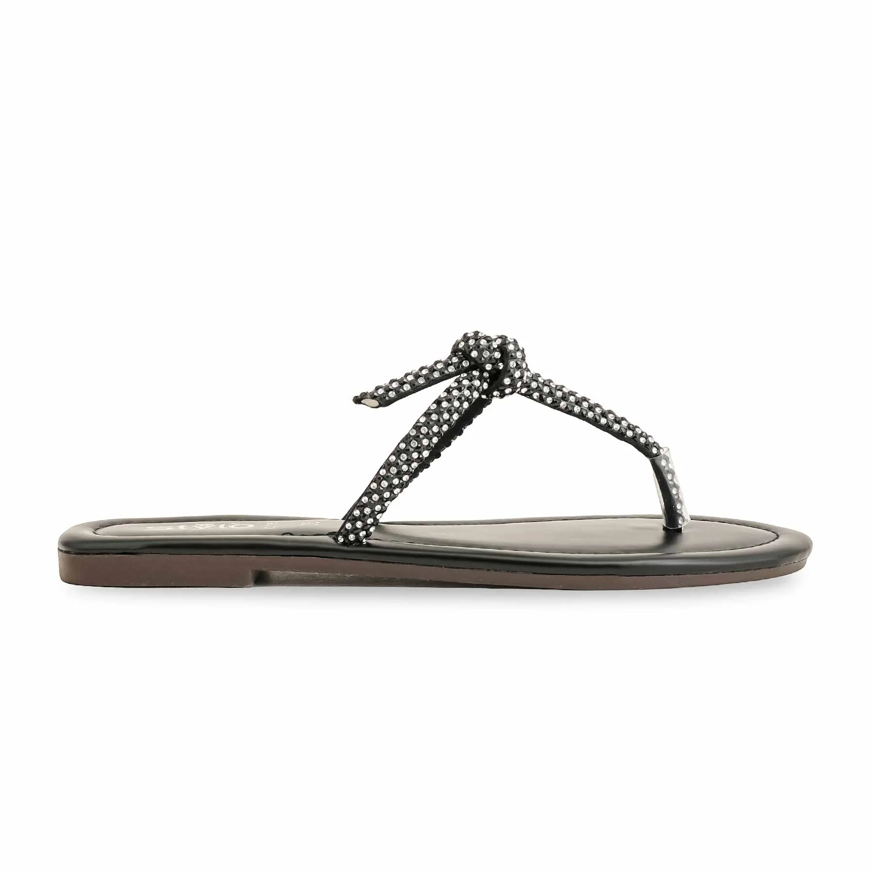 Black Casual Chappal CL1951 - Image 2