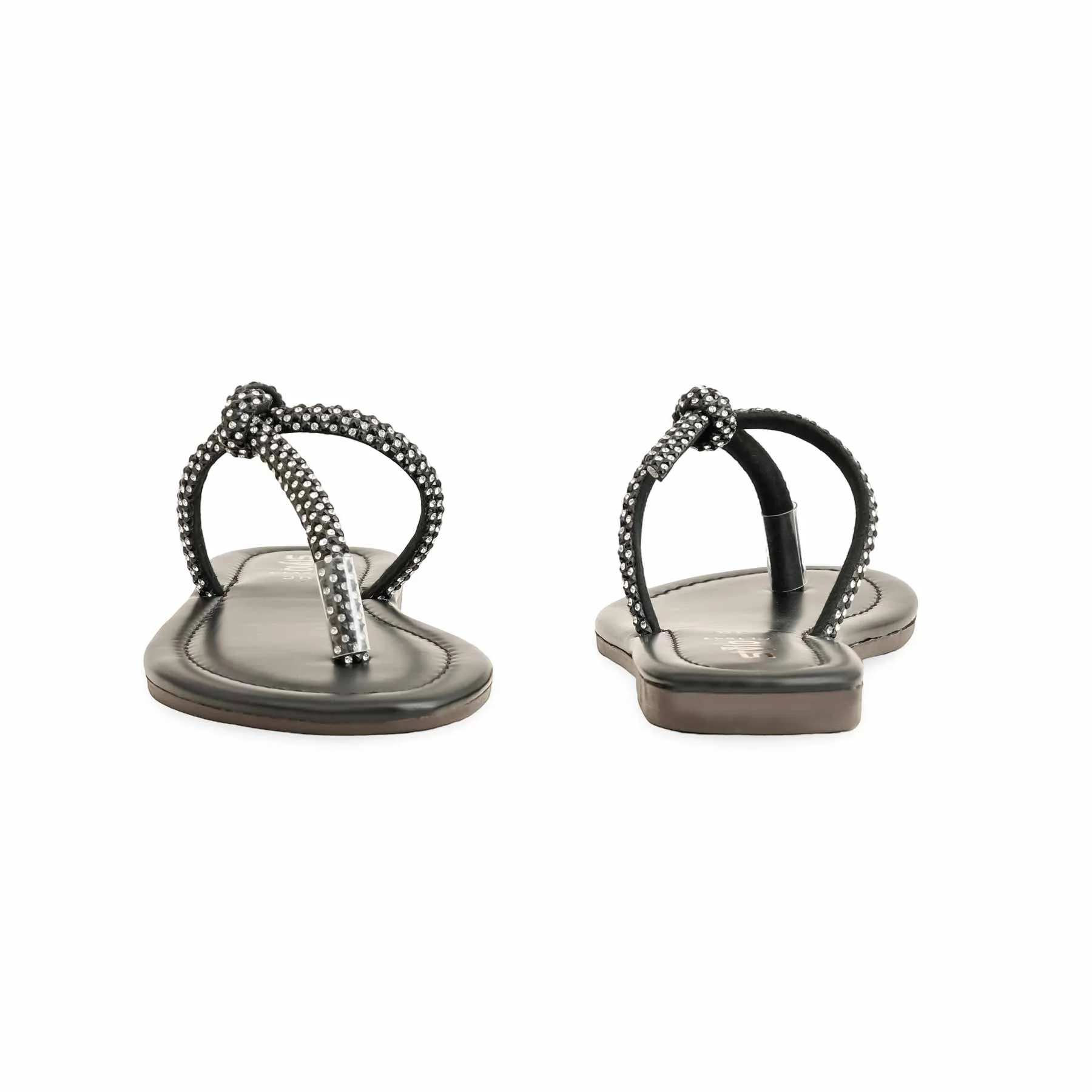 Black Casual Chappal CL1951 - Image 4