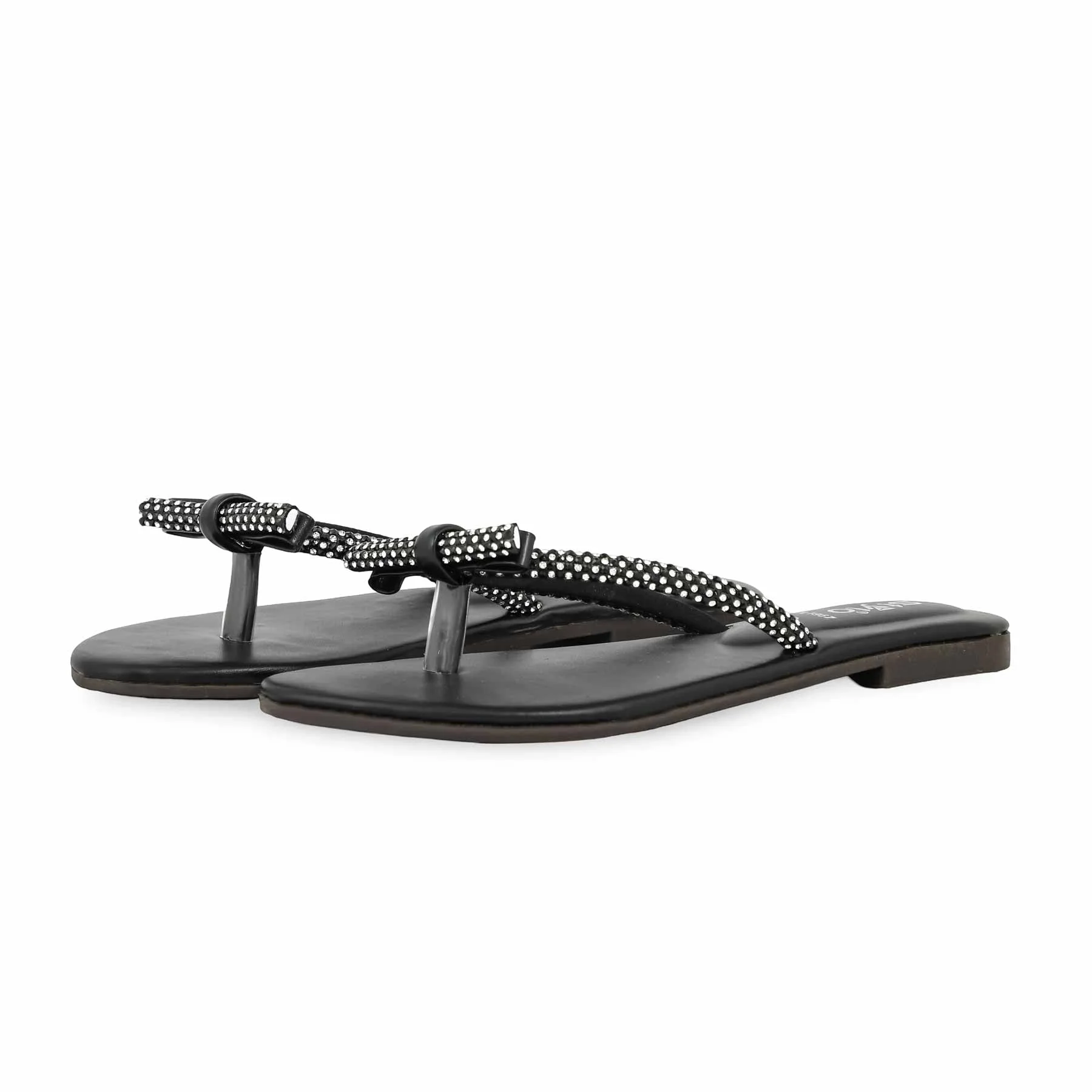 Black Casual Chappal CL1957 - Image 3