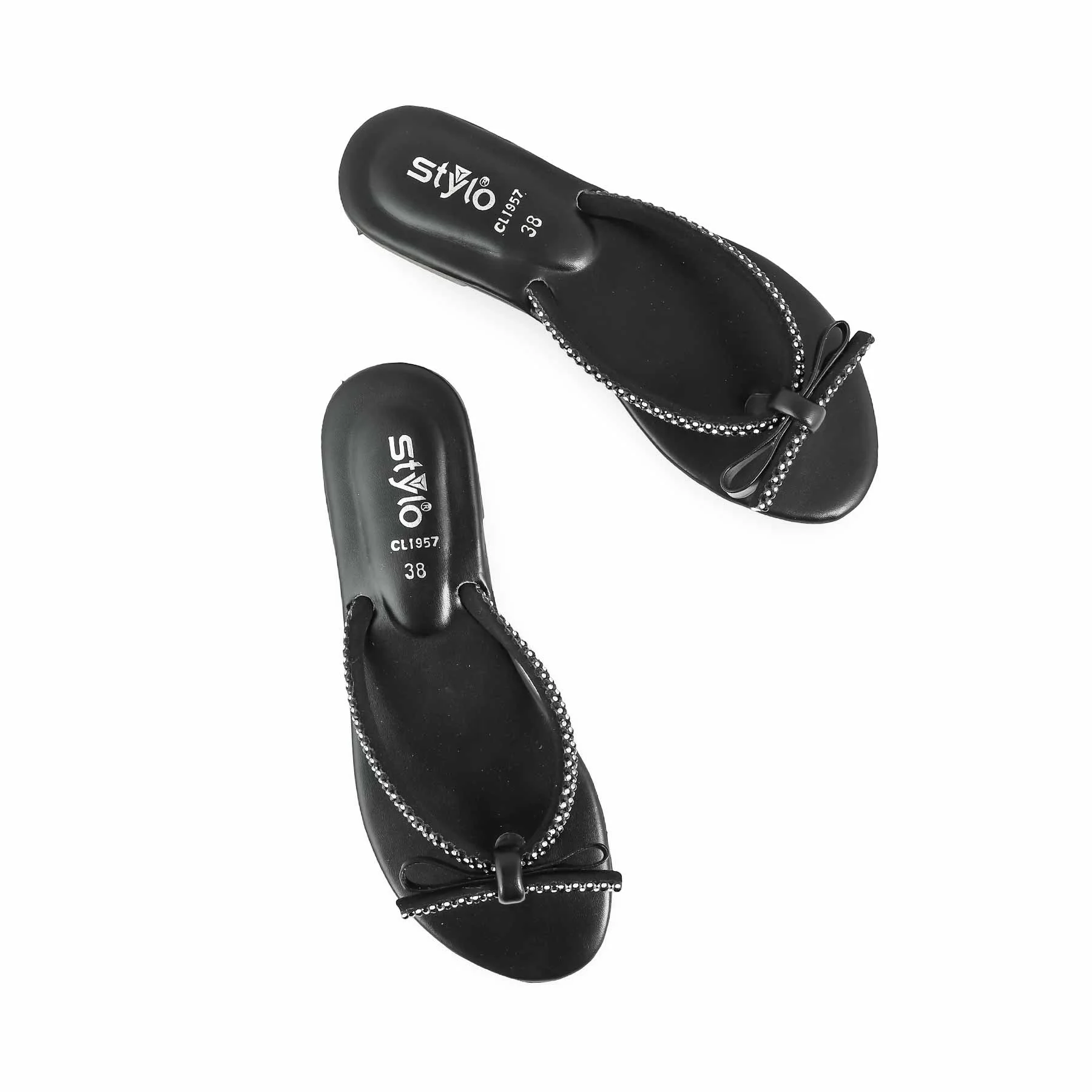 Black Casual Chappal CL1957 - Image 5