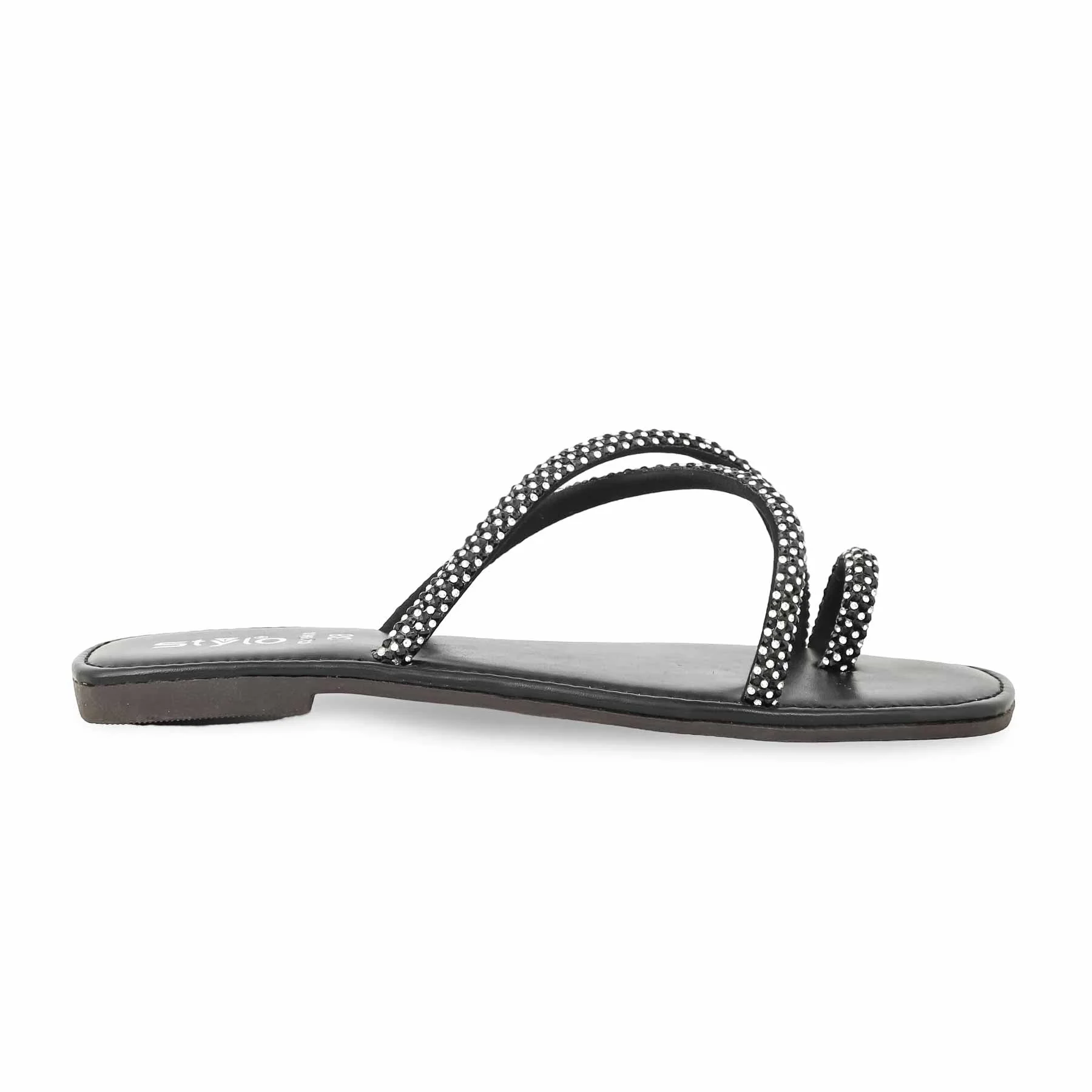 Black Casual Chappal CL1961 - Image 2