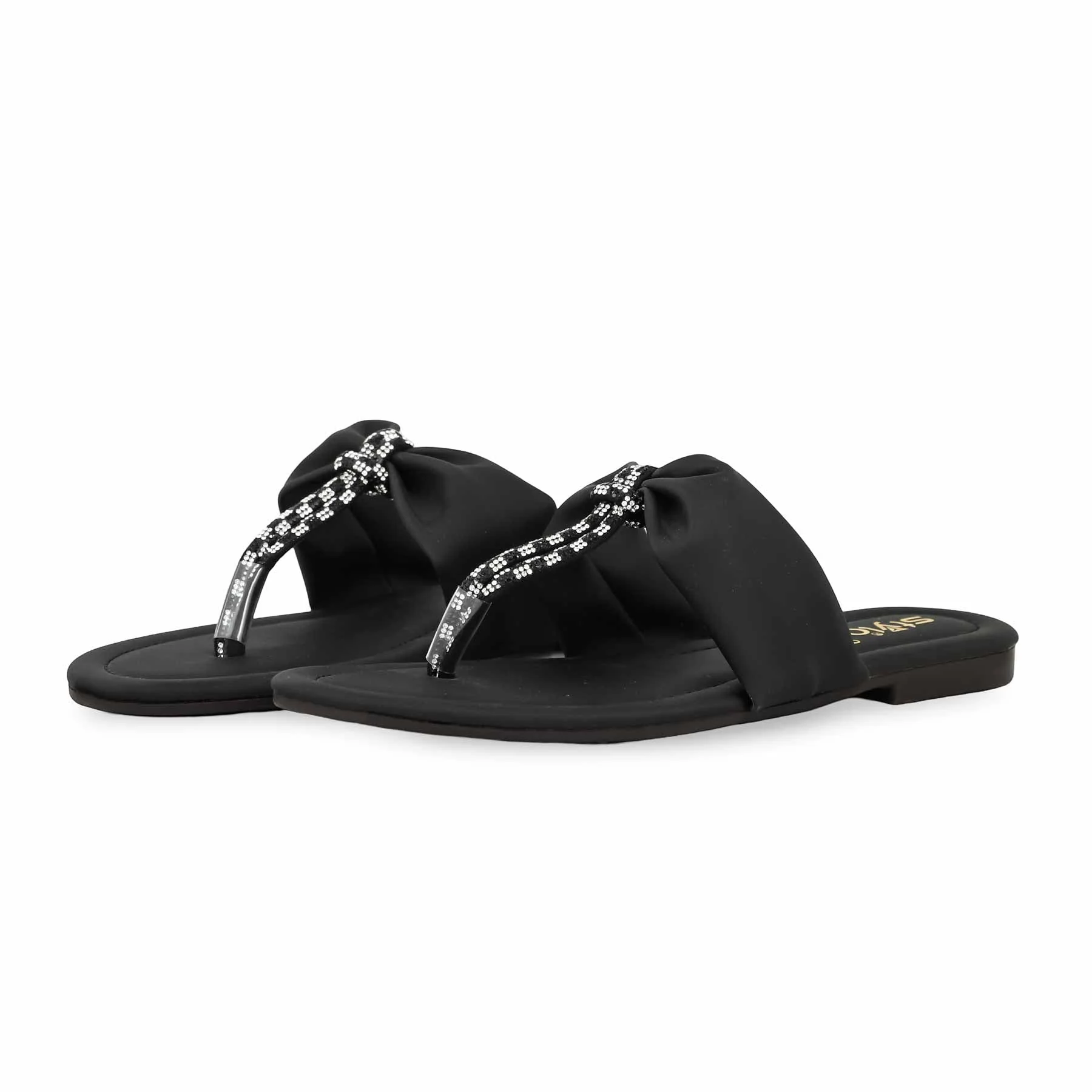 Black Casual Chappal CL1989 - Image 3