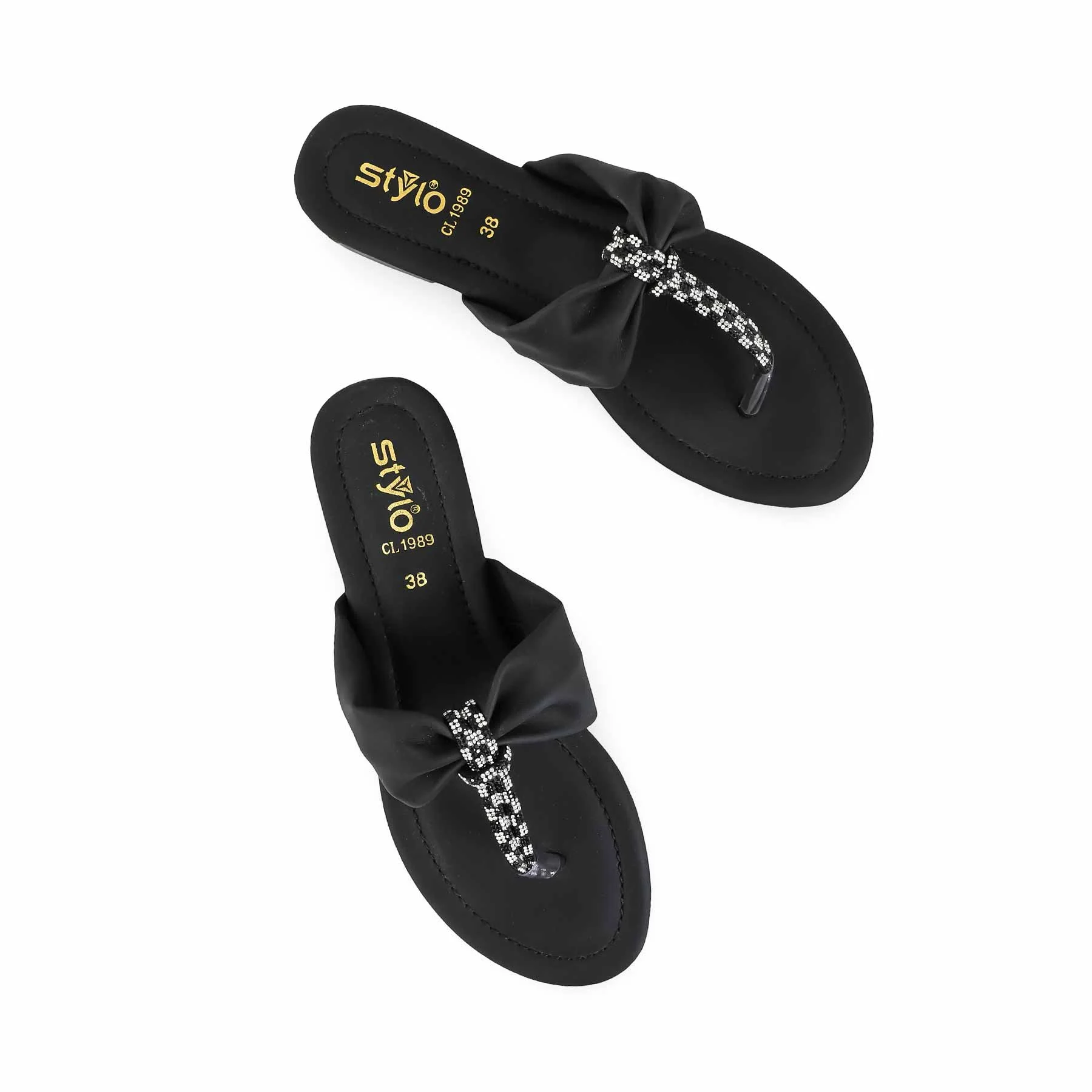Black Casual Chappal CL1989 - Image 5