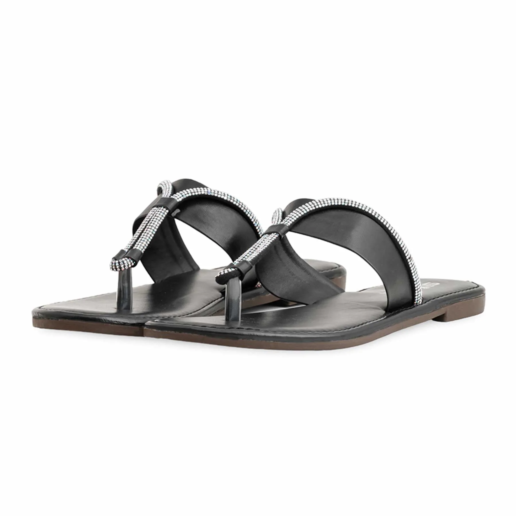 Black Casual Chappal CL2025 - Image 3
