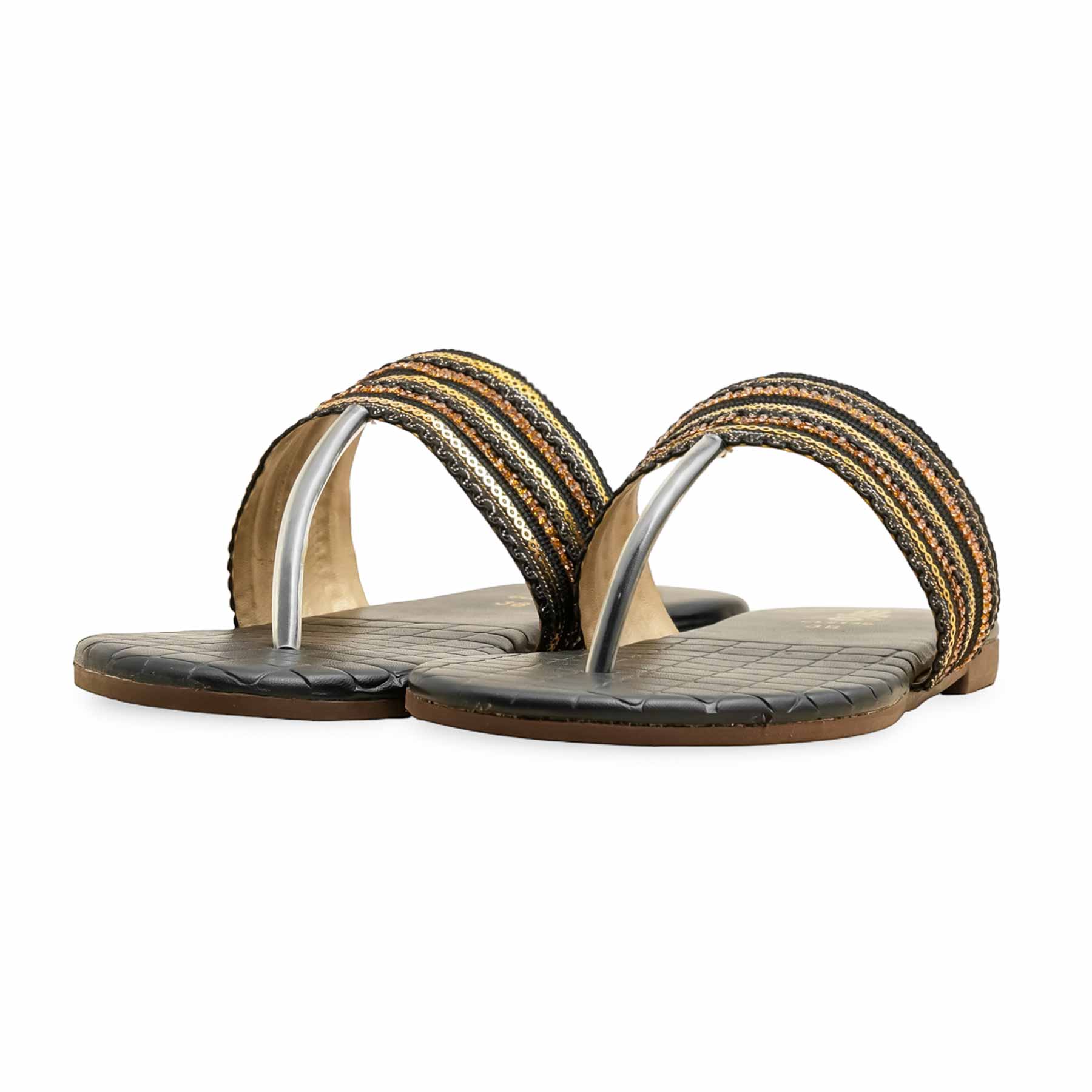 Black Casual Chappal CL2135 - Image 3