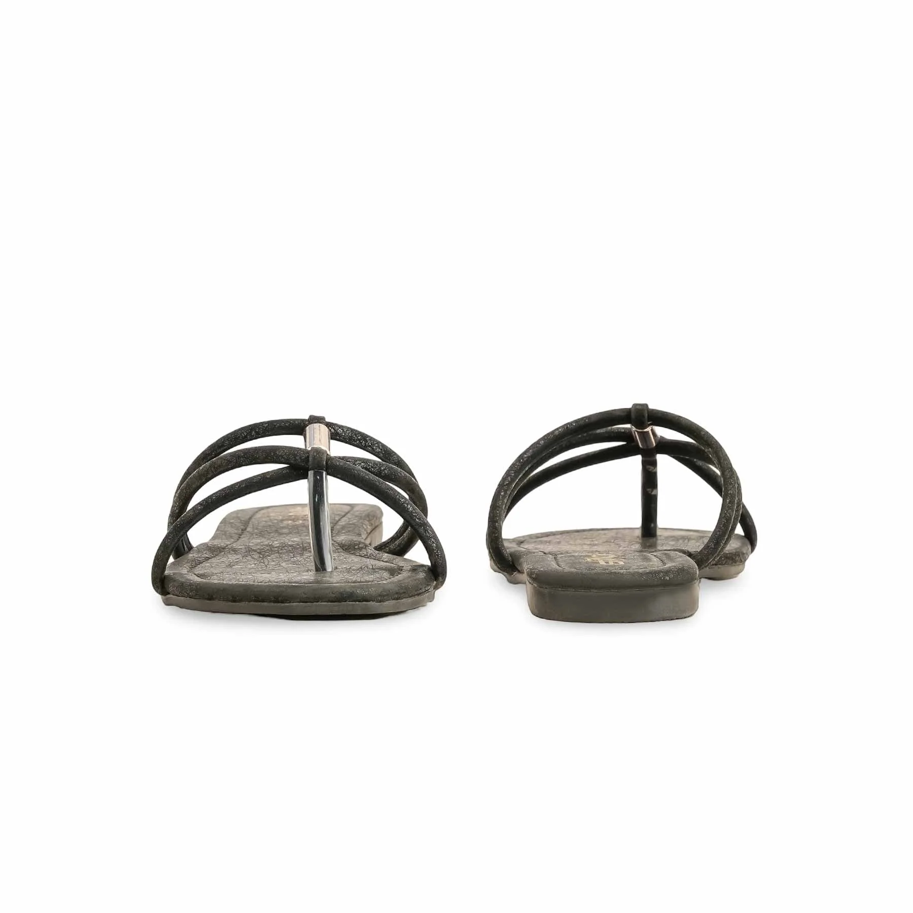Black Casual Chappal For Ladies CL1701 - Image 3