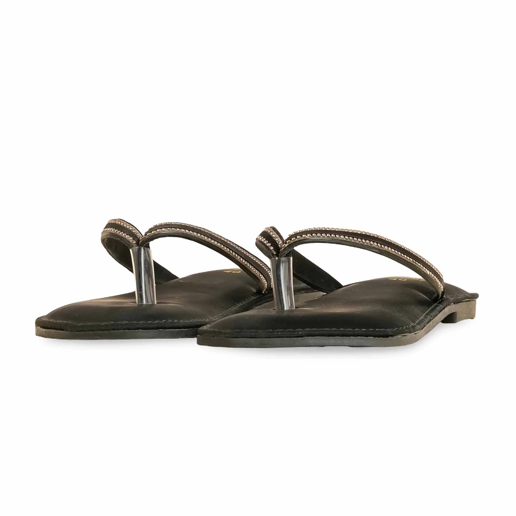 Black Casual Chappal For Ladies CL1757 - Image 2