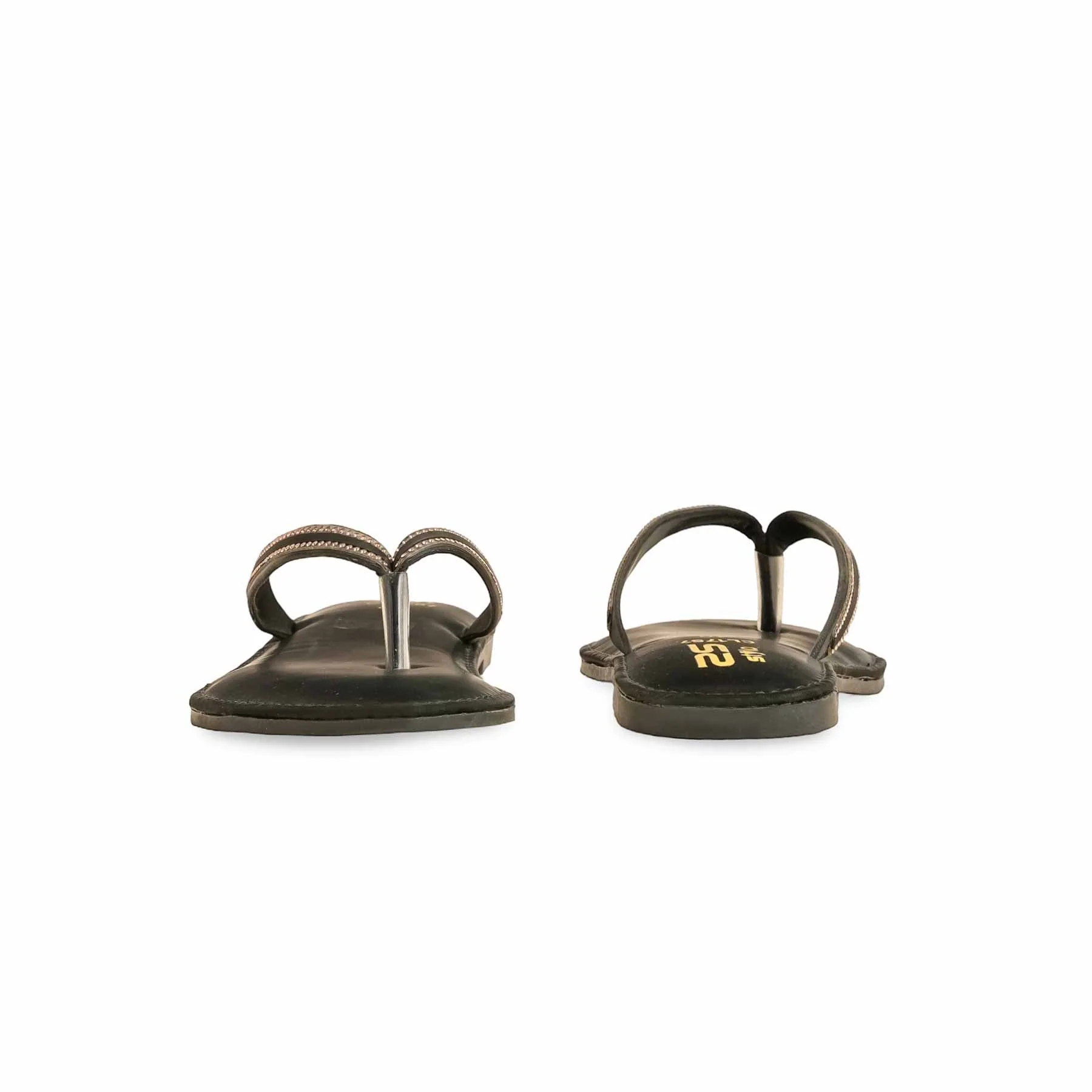 Black Casual Chappal For Ladies CL1757 - Image 3