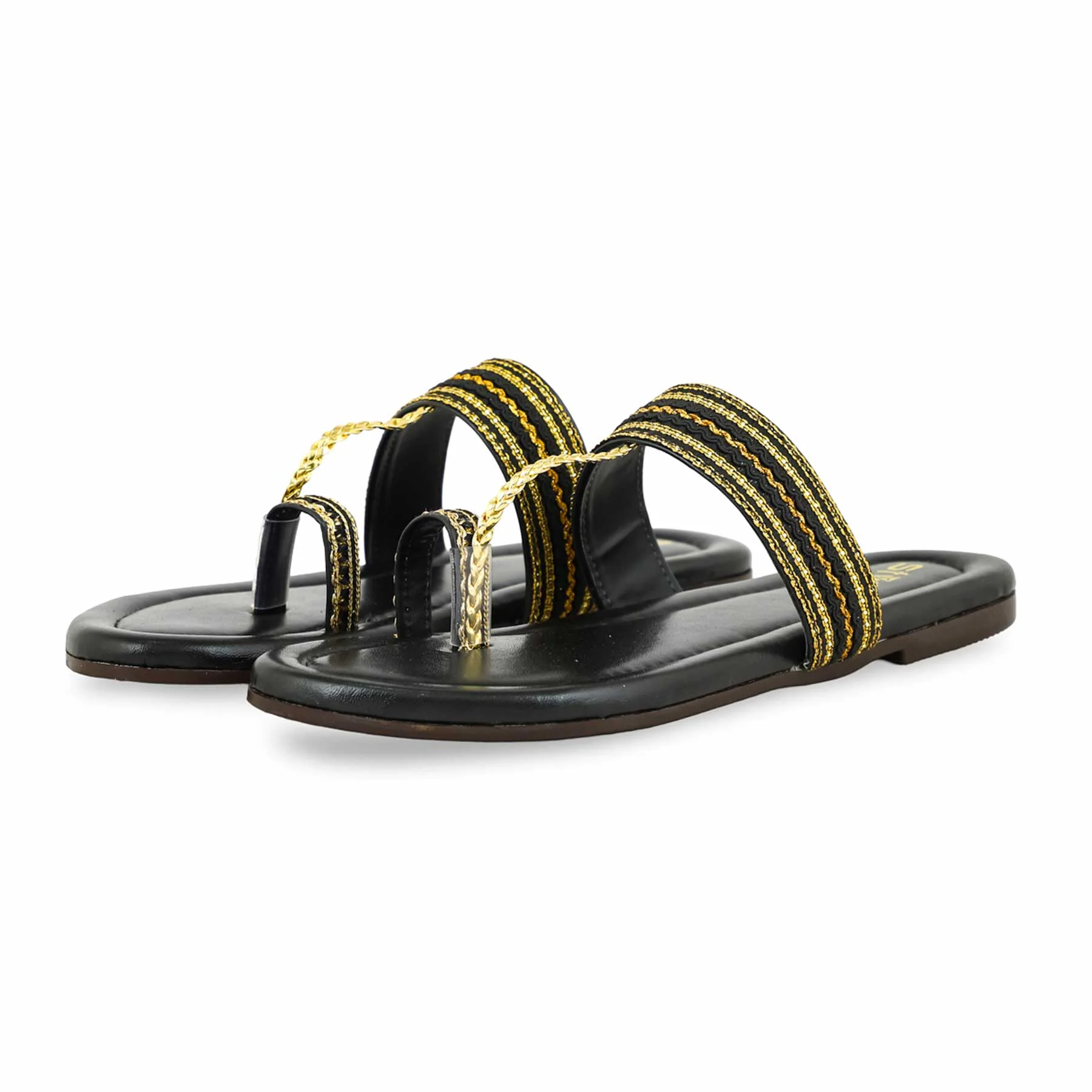 Black Casual Chappal For Ladies CL1975 - Image 3