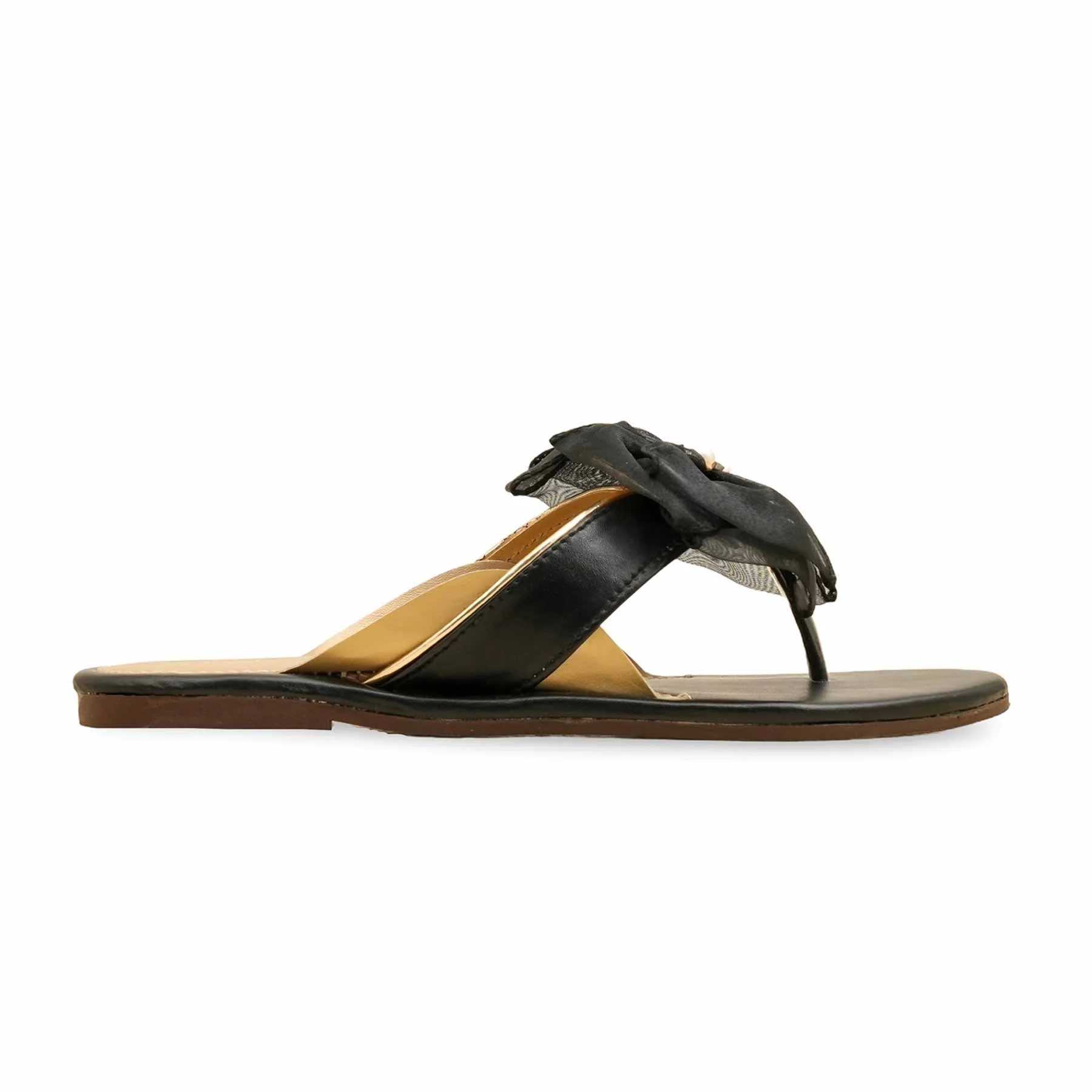 Black Casual Chappal For Ladies CL2141 - Image 2