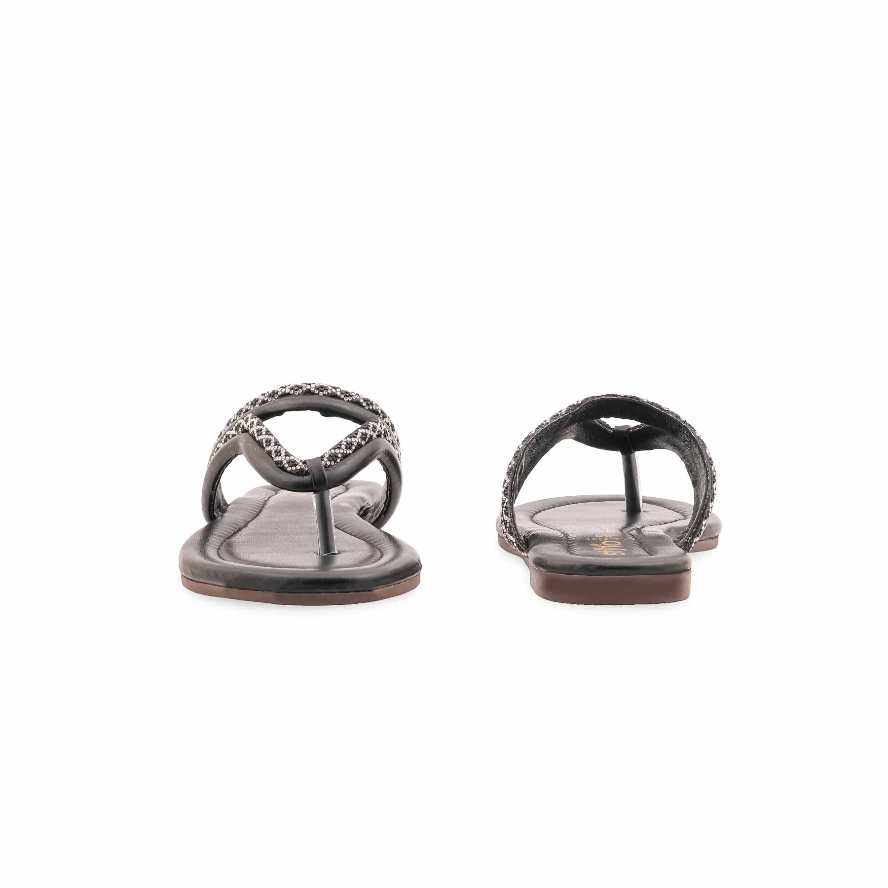 Black Casual Chappal For Ladies CL2152 - Image 4