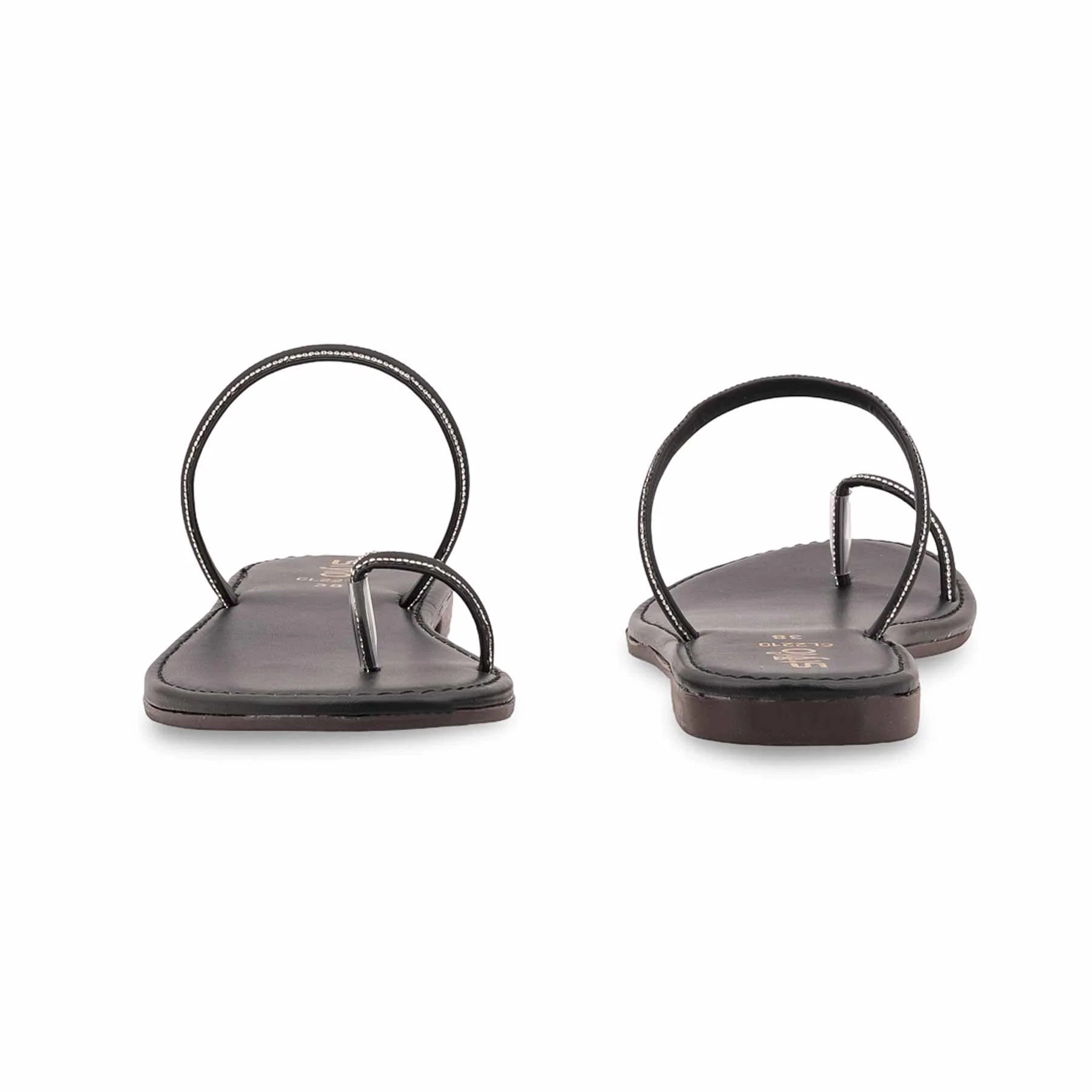 Black Casual Chappal For Ladies CL2210 - Image 4