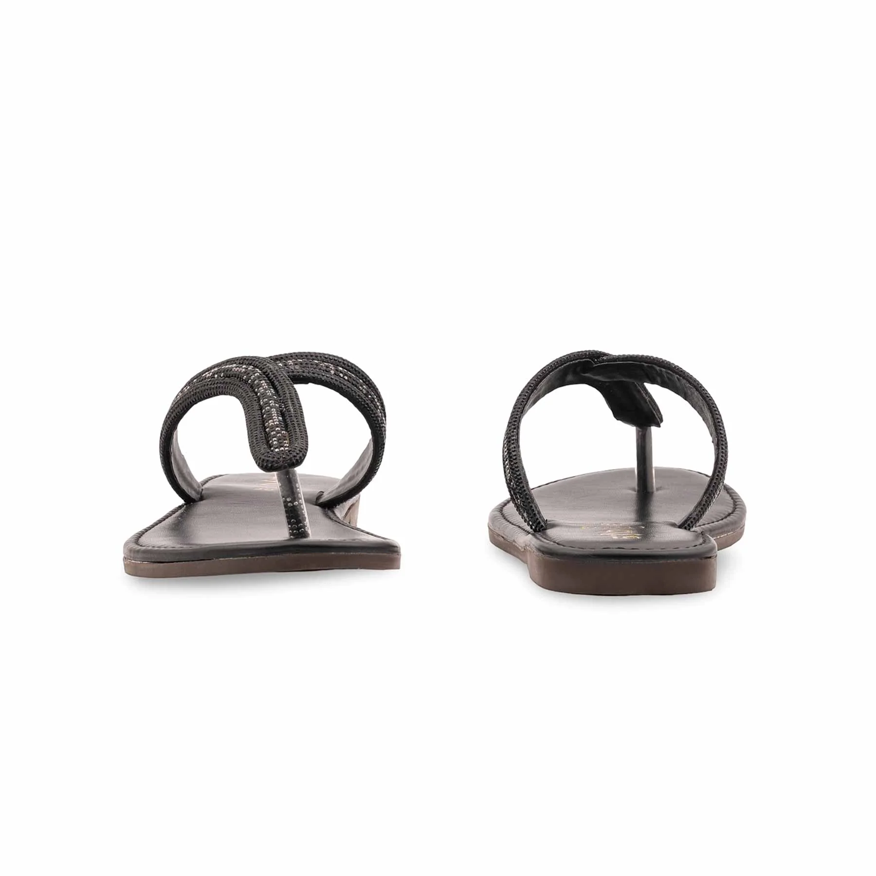 Black Casual Chappal For Ladies CL2245 - Image 4