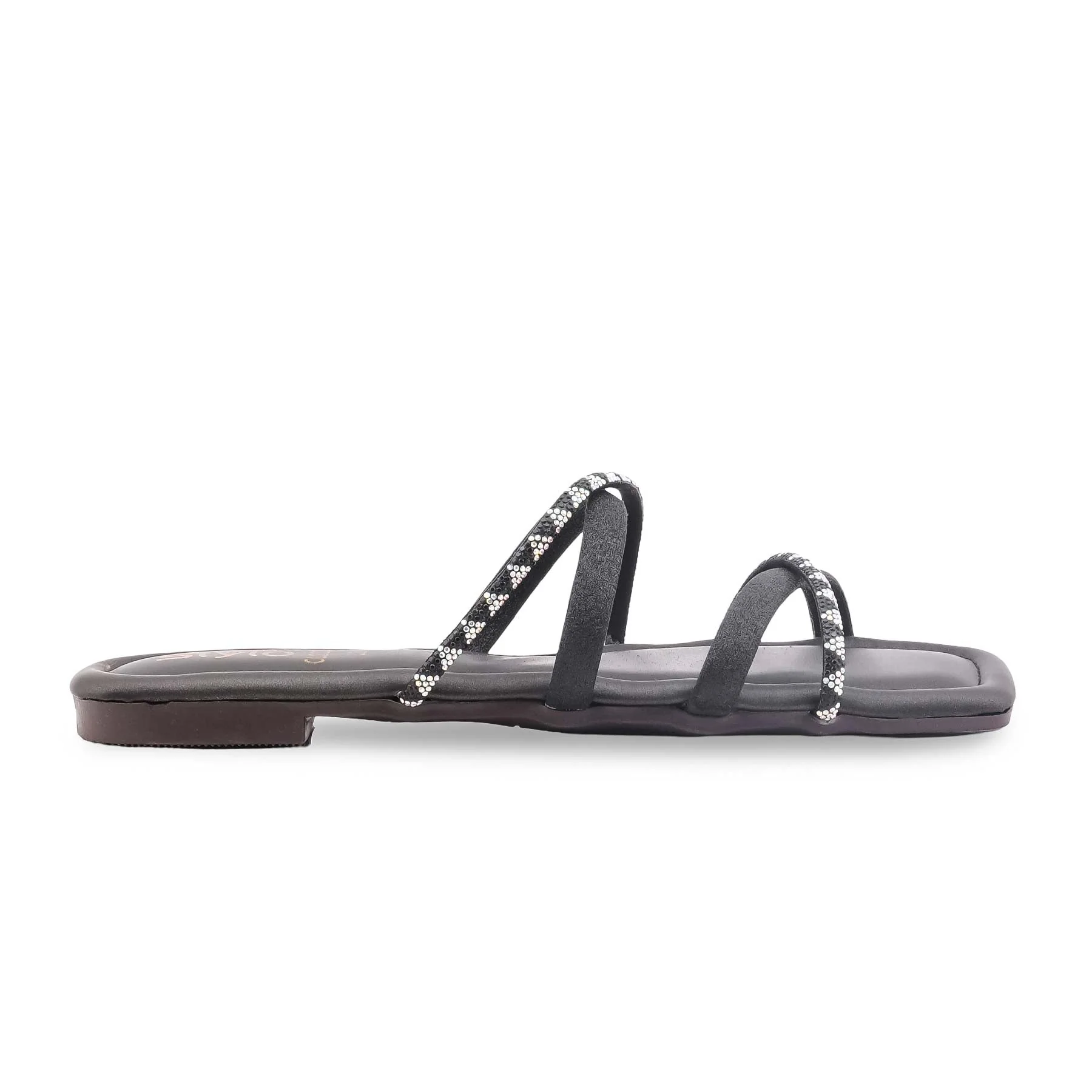 Black Casual Chappal For Ladies CL2330 - Image 3