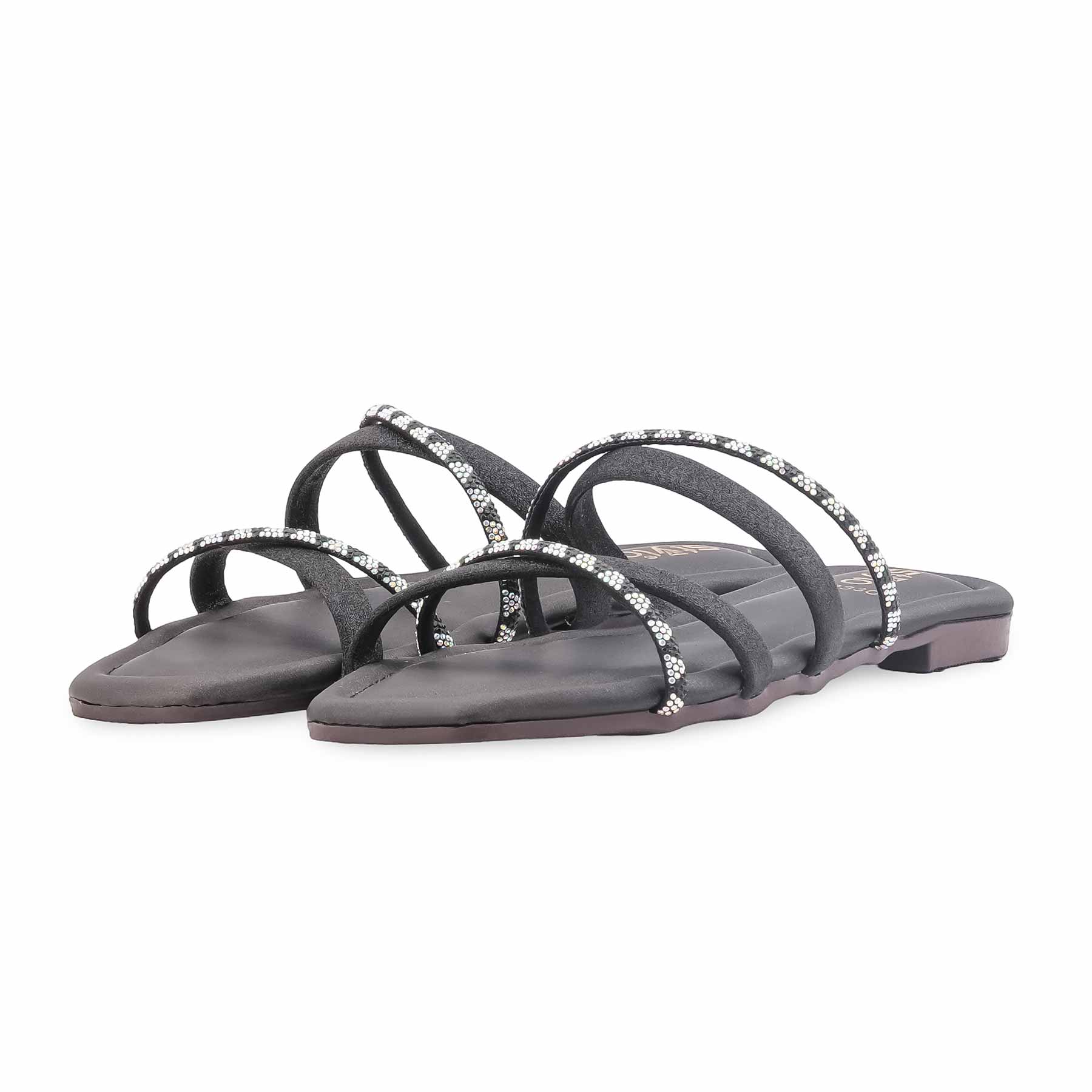 Black Casual Chappal For Ladies CL2330 - Image 4