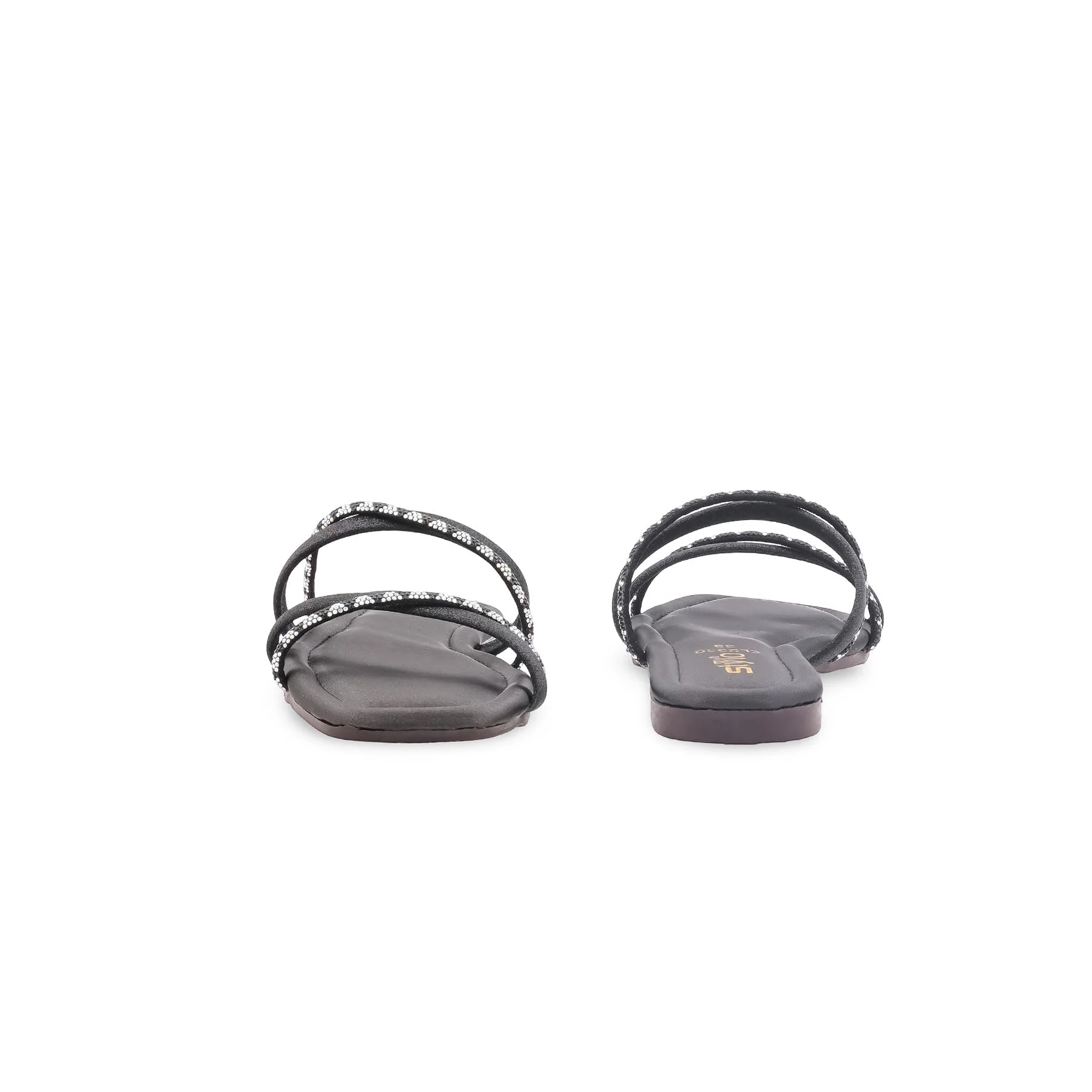 Black Casual Chappal For Ladies CL2330 - Image 5