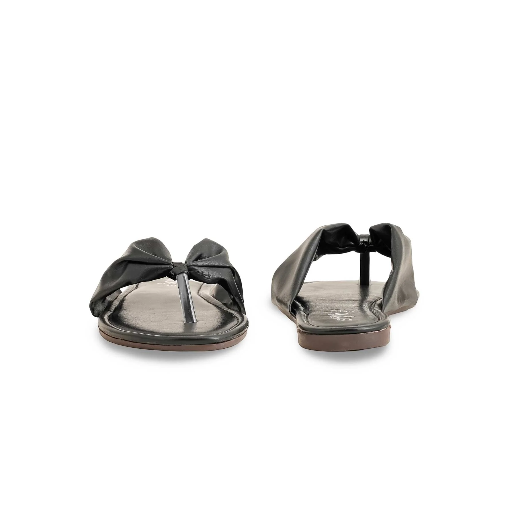 Black Casual Chappal For Women CL1962 - Image 3