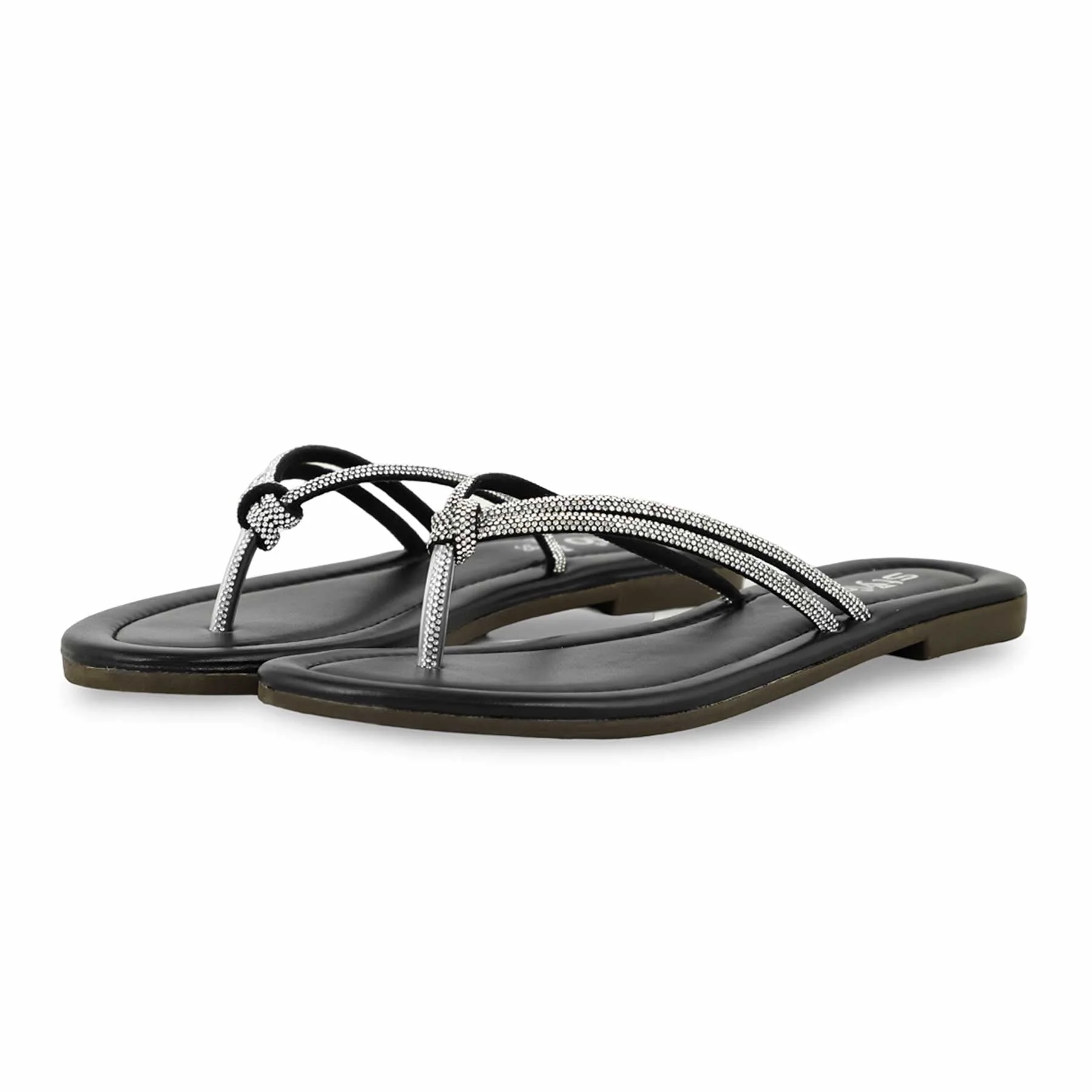 Black Casual Chappal For Women CL1994 - Image 3