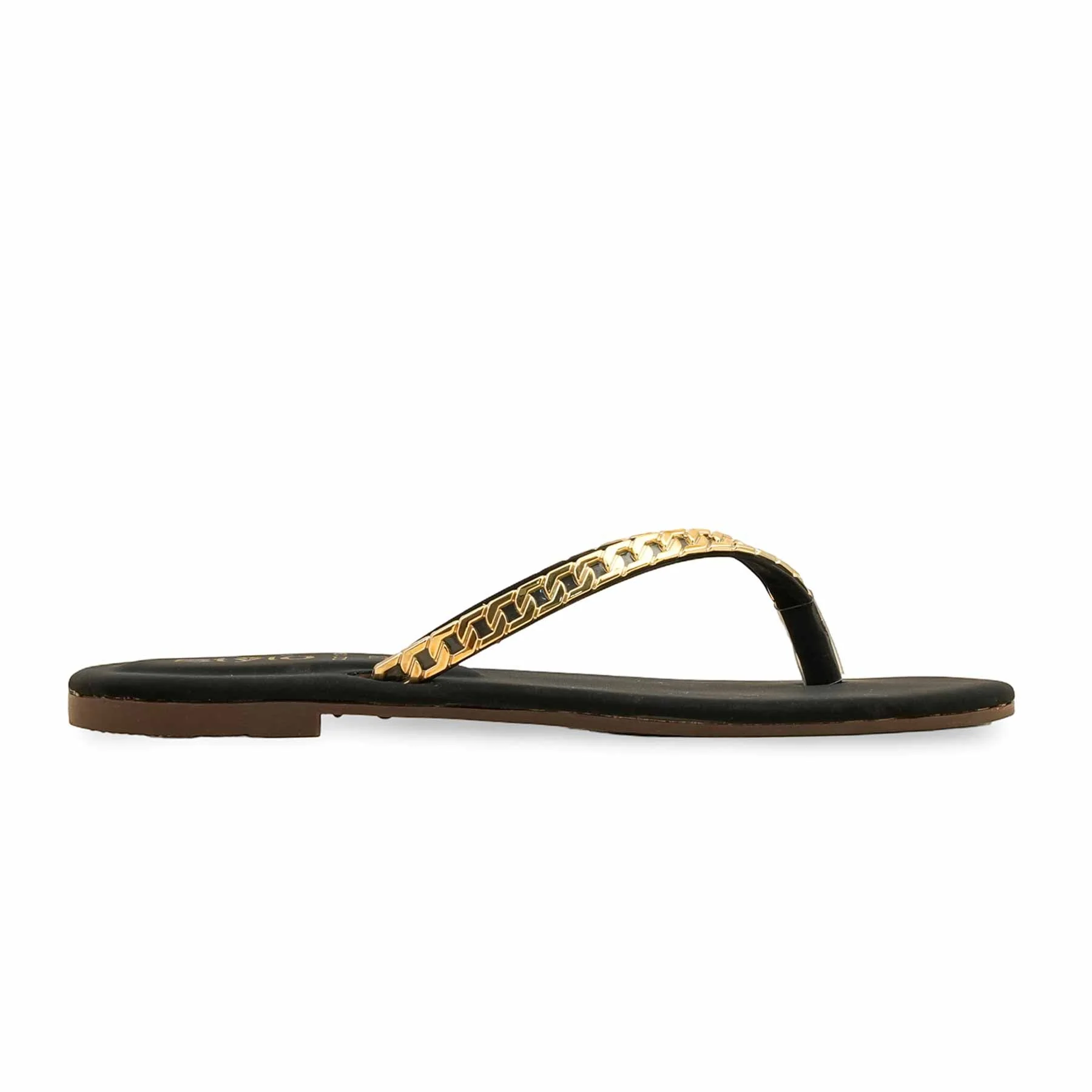 Black Casual Chappal For Women CL2119 - Image 2