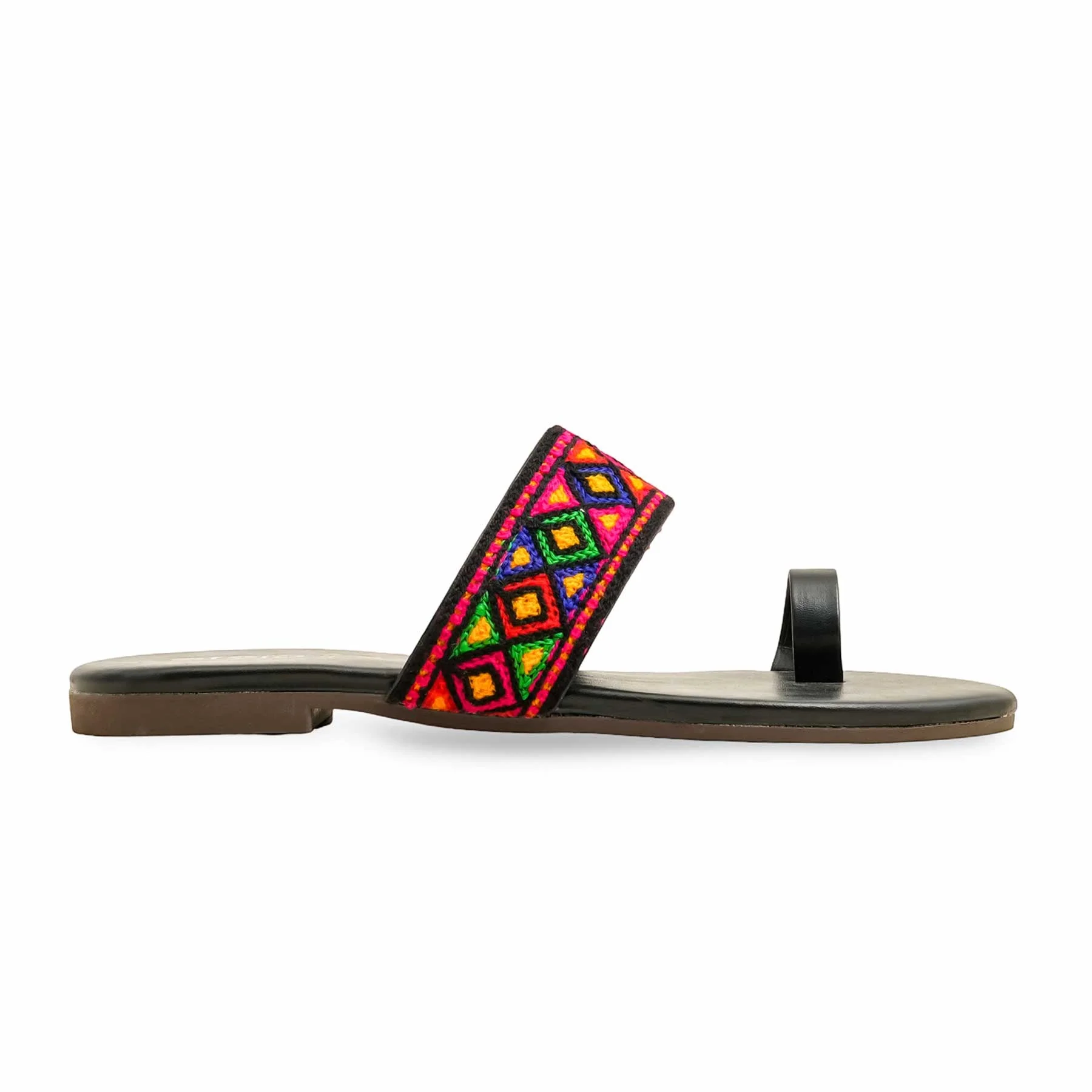 Black Casual Chappal For Women CL2134 - Image 2