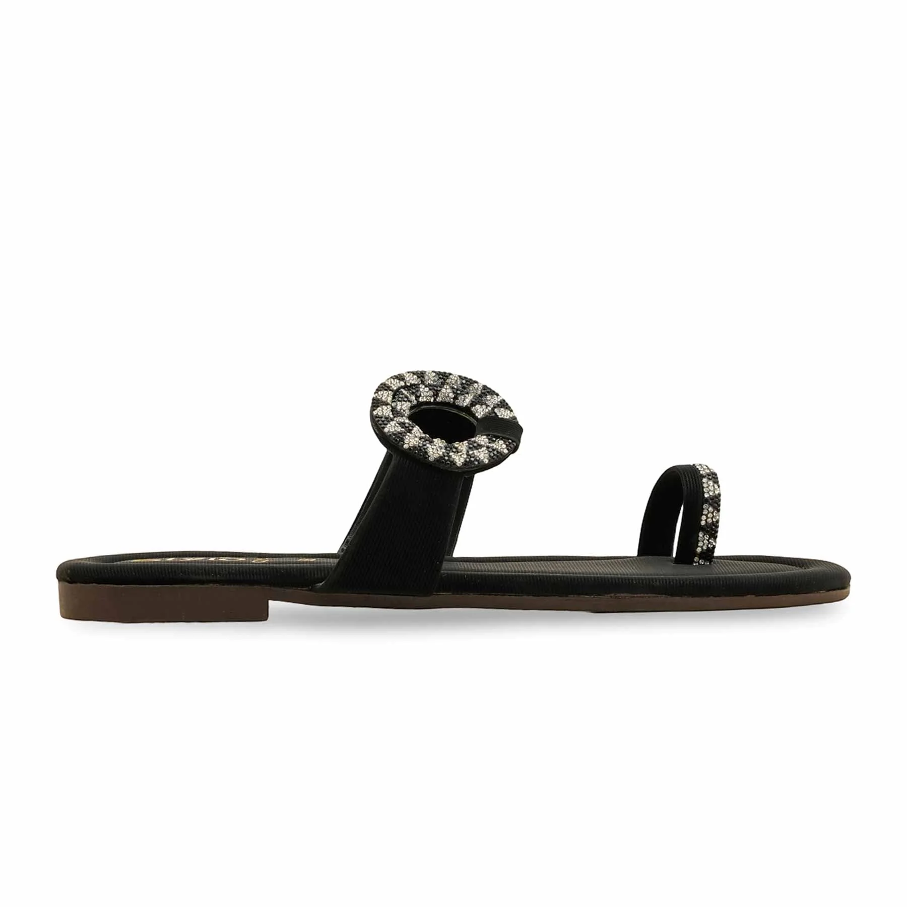 Black Casual Chappal For Women CL2143 - Image 2
