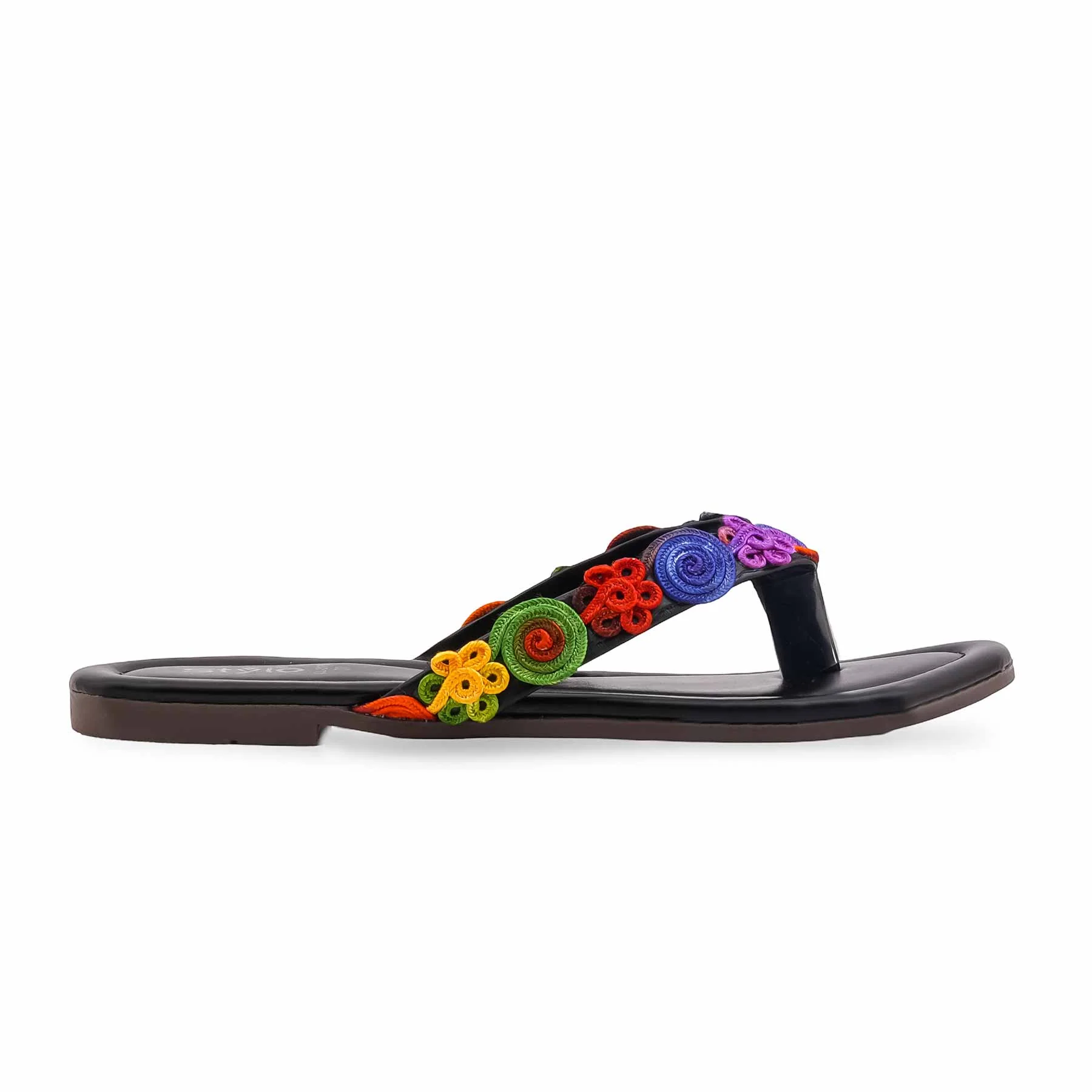 Black Casual Chappal For Women CL2175 - Image 2