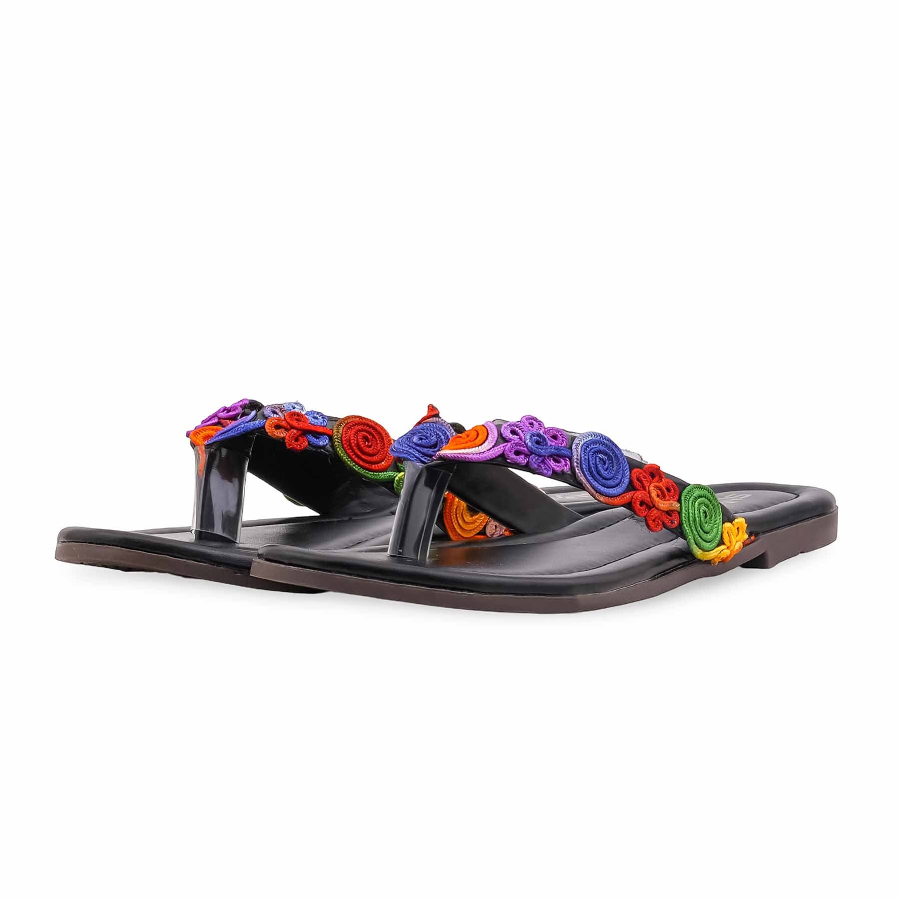 Black Casual Chappal For Women CL2175 - Image 3