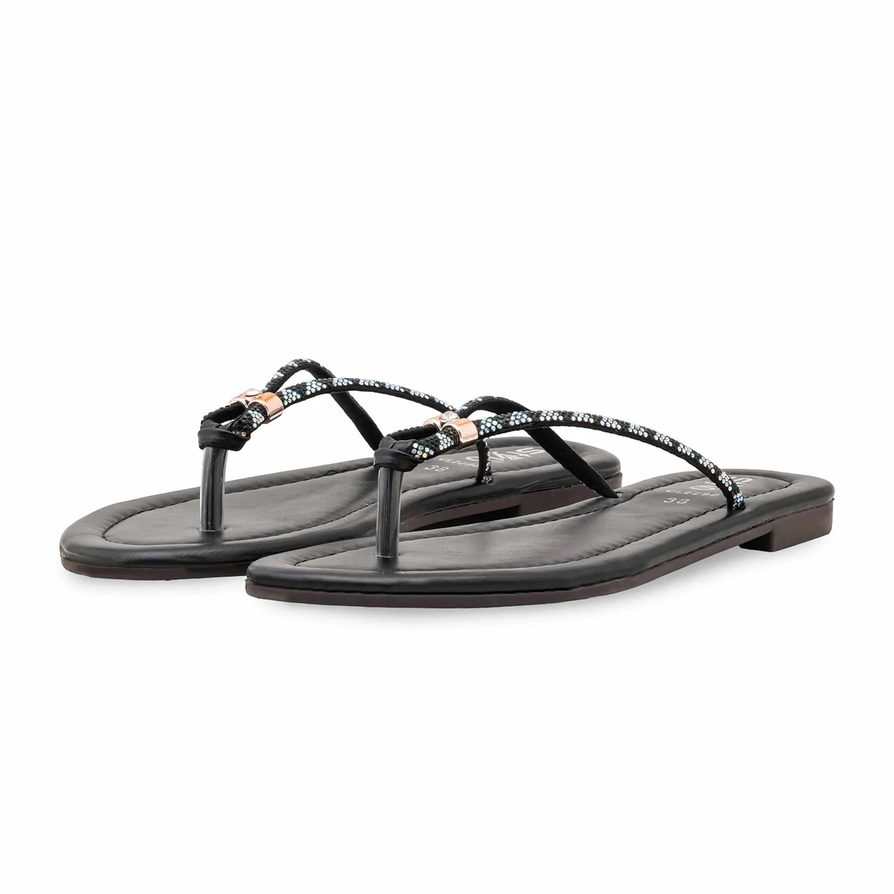 Black Casual Chappal For Women CL2292 - Image 3