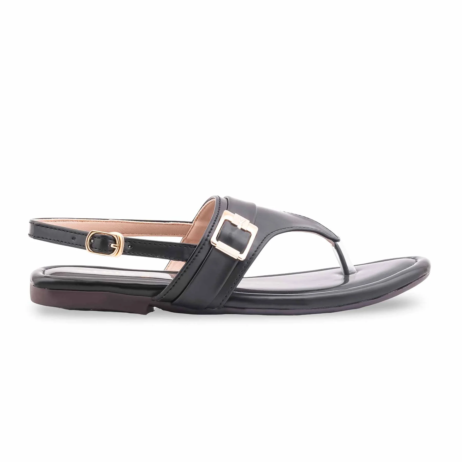 Black Casual Chappal For Women CL2320 - Image 2