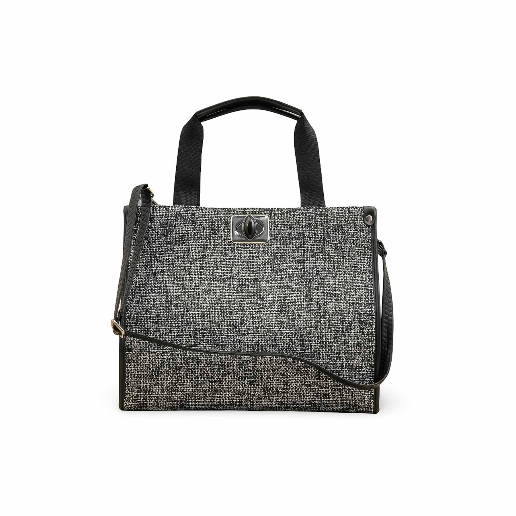 Black Casual Hand Bag For Ladies P55821 - Image 2