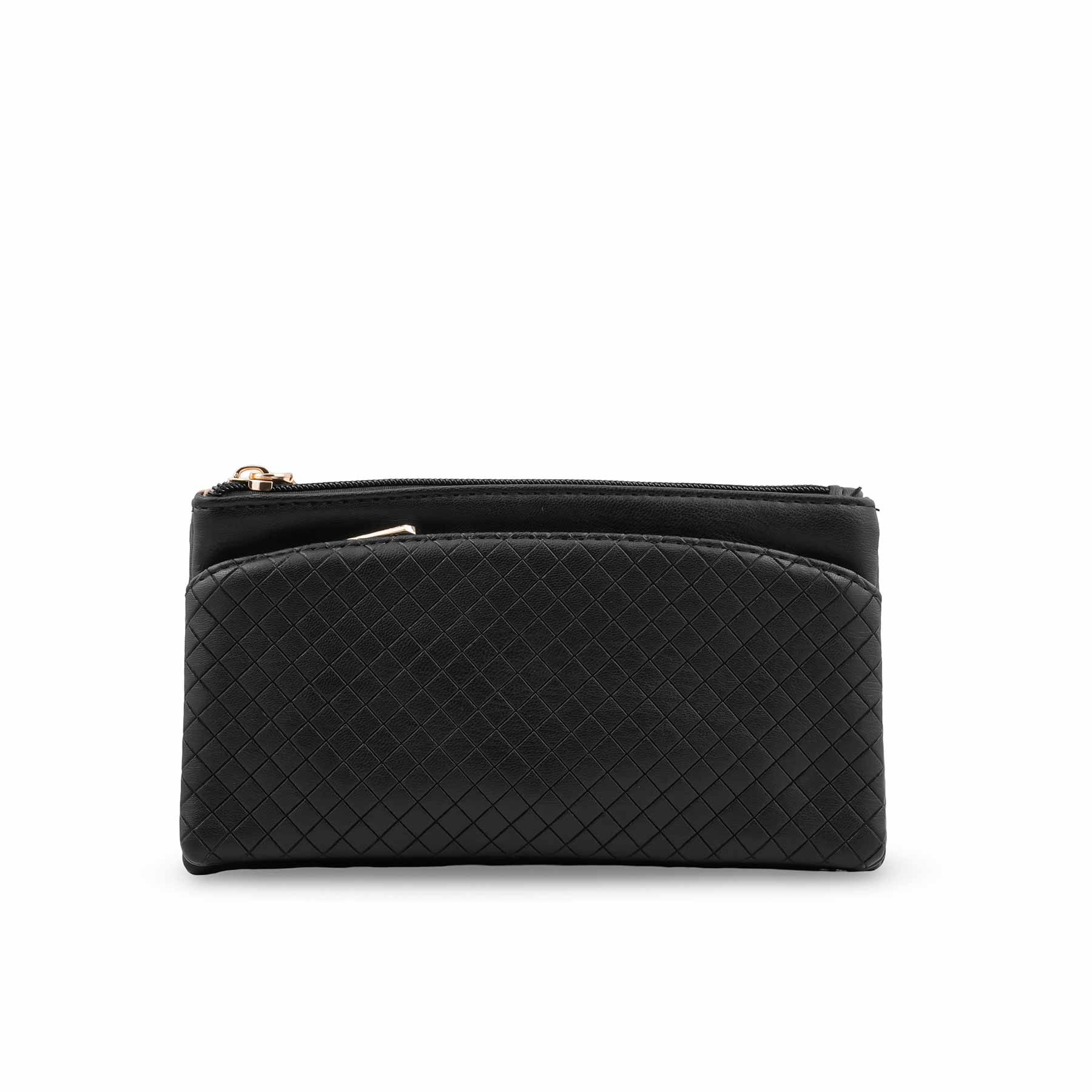 Black Casual Pouch For Ladies P97680 - Image 2