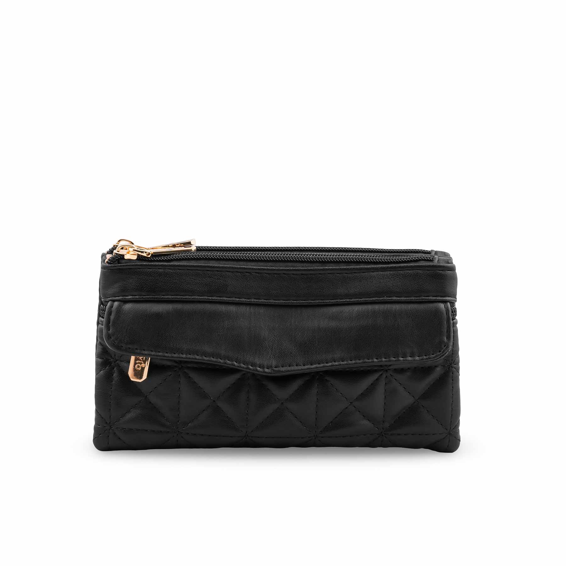 Black Casual Pouch For Ladies P97681 - Image 2