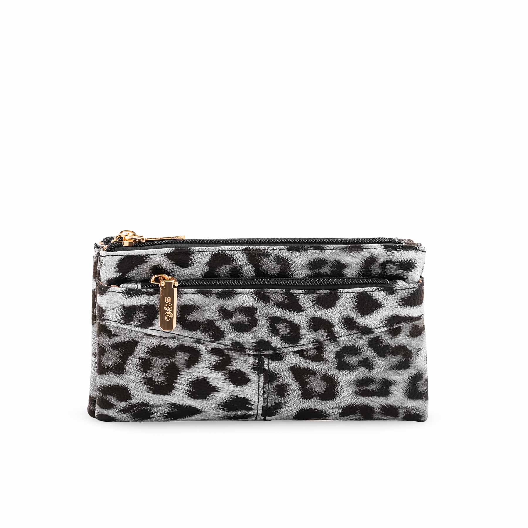 Black Casual Pouch For Ladies P97687 - Image 3