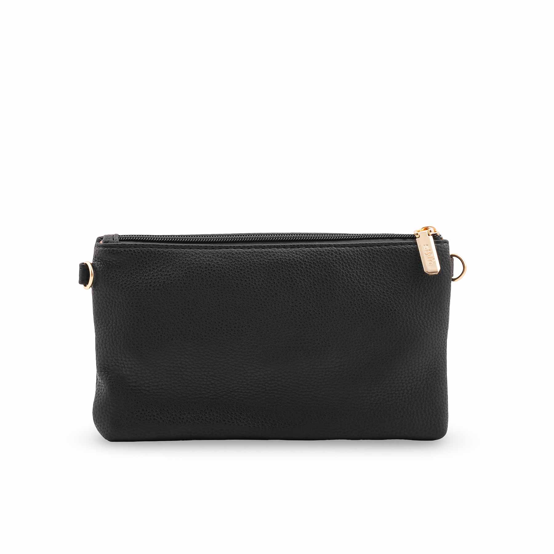 Black Casual Pouch For Ladies P97689 - Image 4
